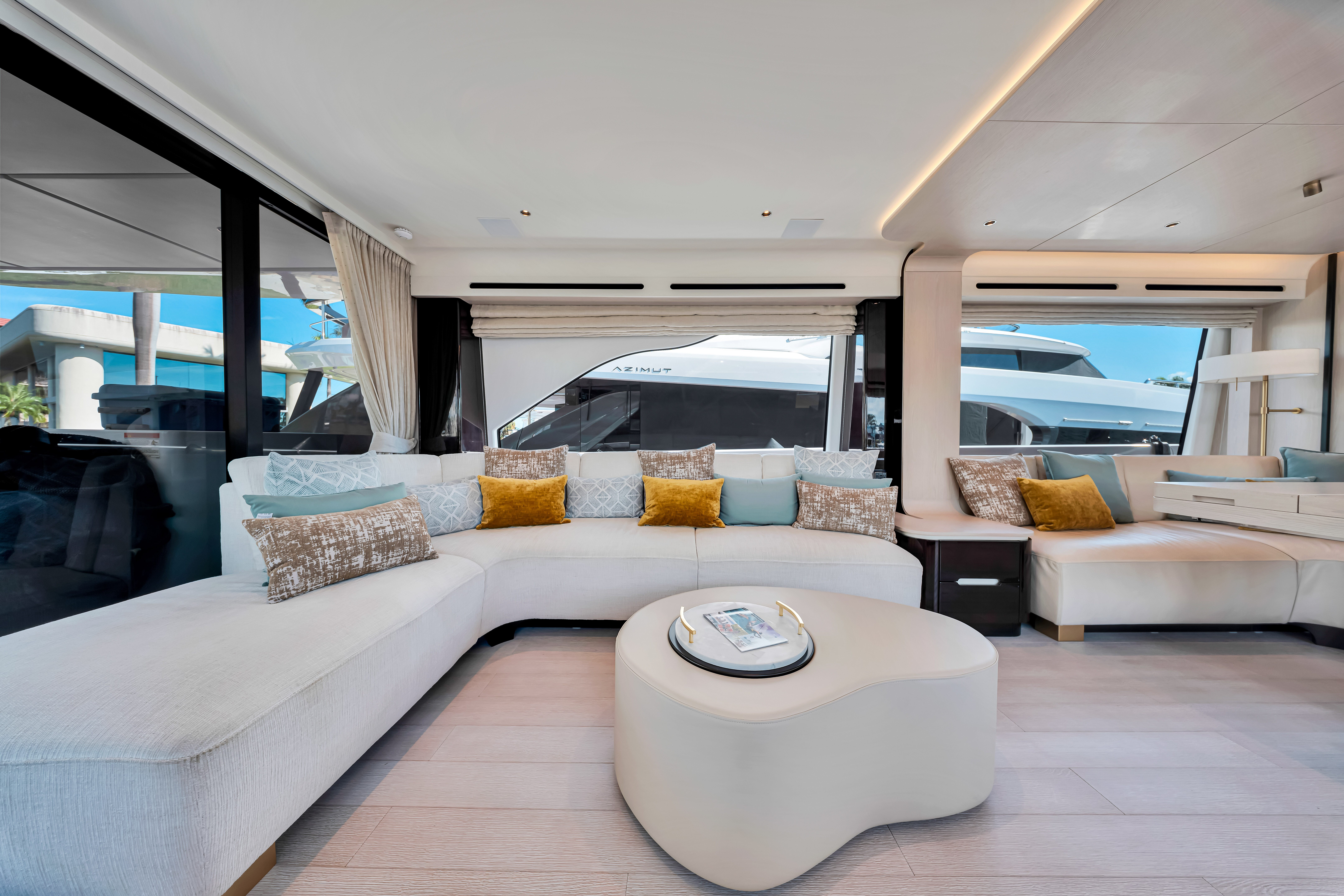 80ft Azimut 78 fly (2024) yacht rental Miami - bow seating area perfect for sunbathing and relaxation