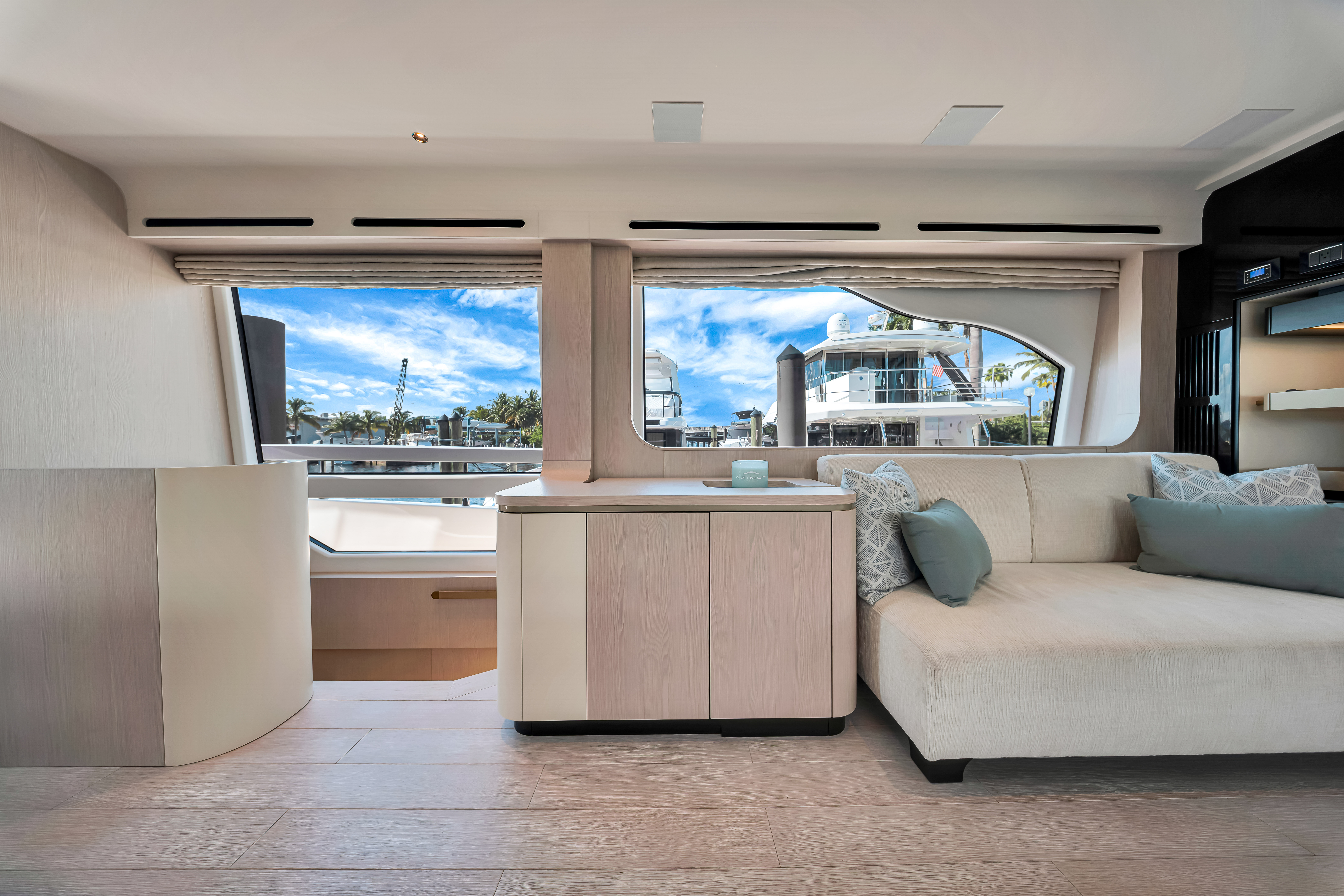 80ft Azimut 78 fly (2024) yacht rental Miami - galley kitchen for catered yacht events