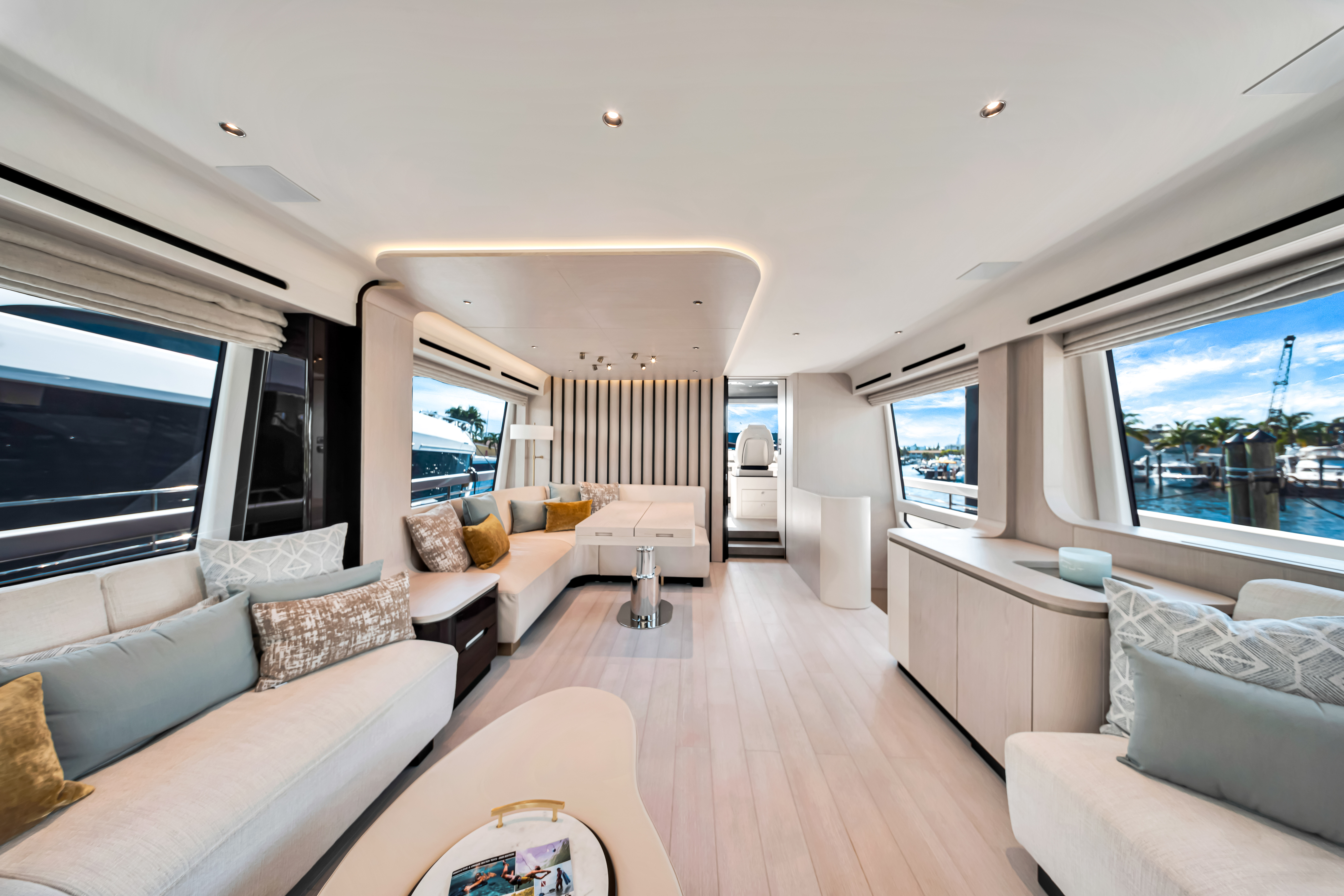 80ft Azimut 78 fly (2024) yacht rental Miami - spacious deck area ideal for sunset cruises and bachelorette parties