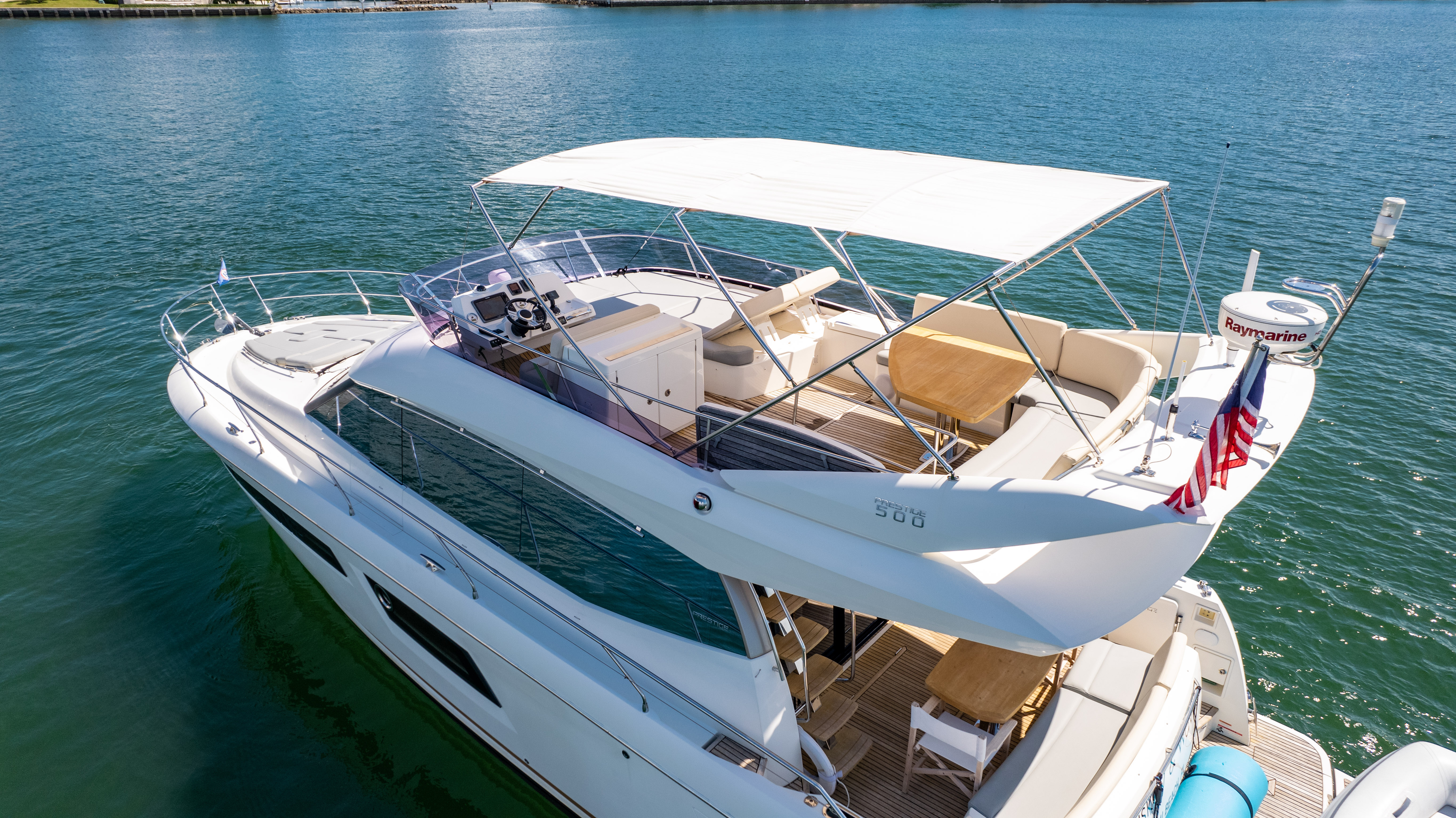 52ft Prestige (2017) - Bimini yacht rental Miami - premium amenities and entertainment system