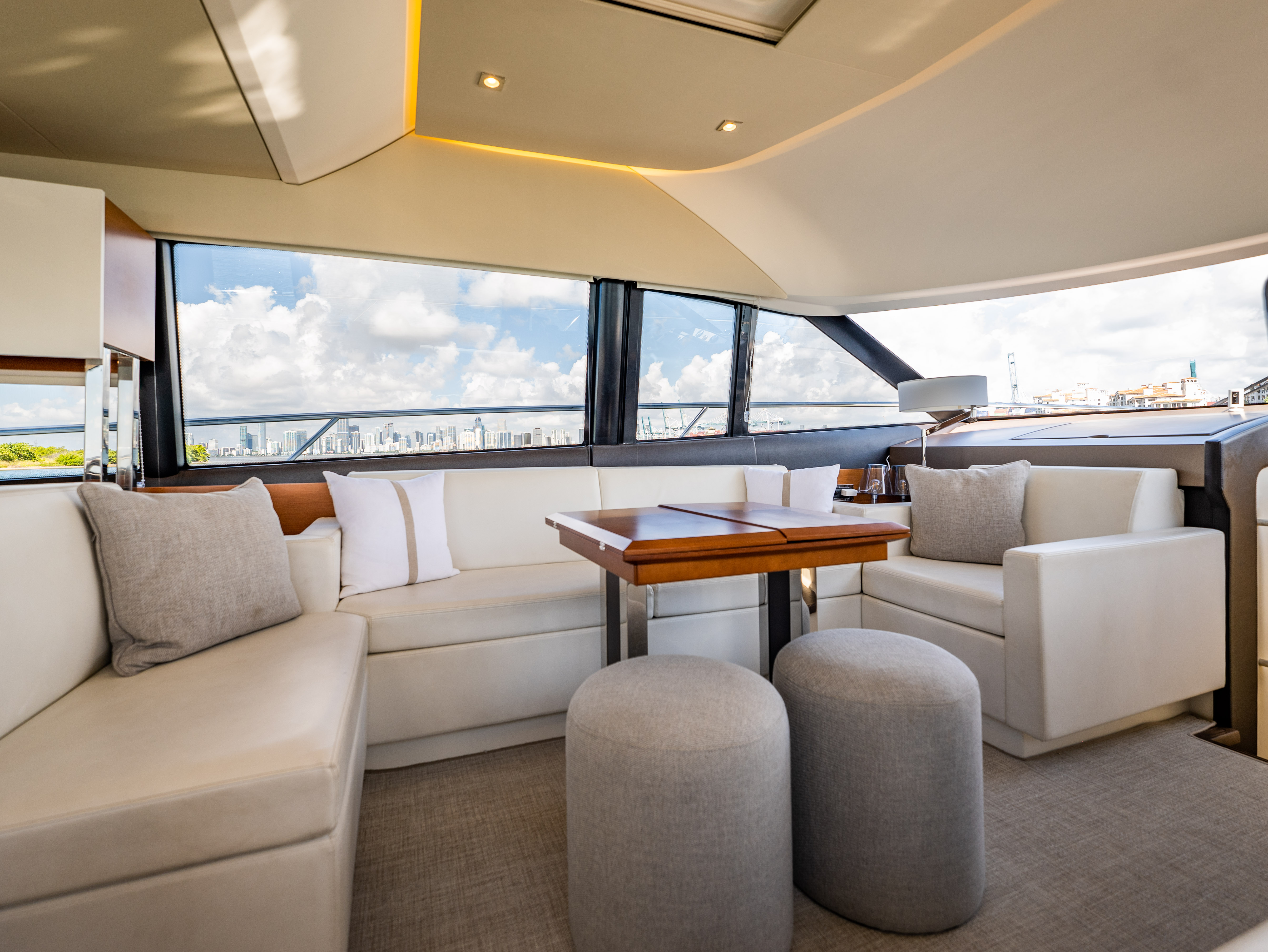 52ft Prestige (2017) - Bimini yacht rental Miami - spacious deck area ideal for sunset cruises and bachelorette parties