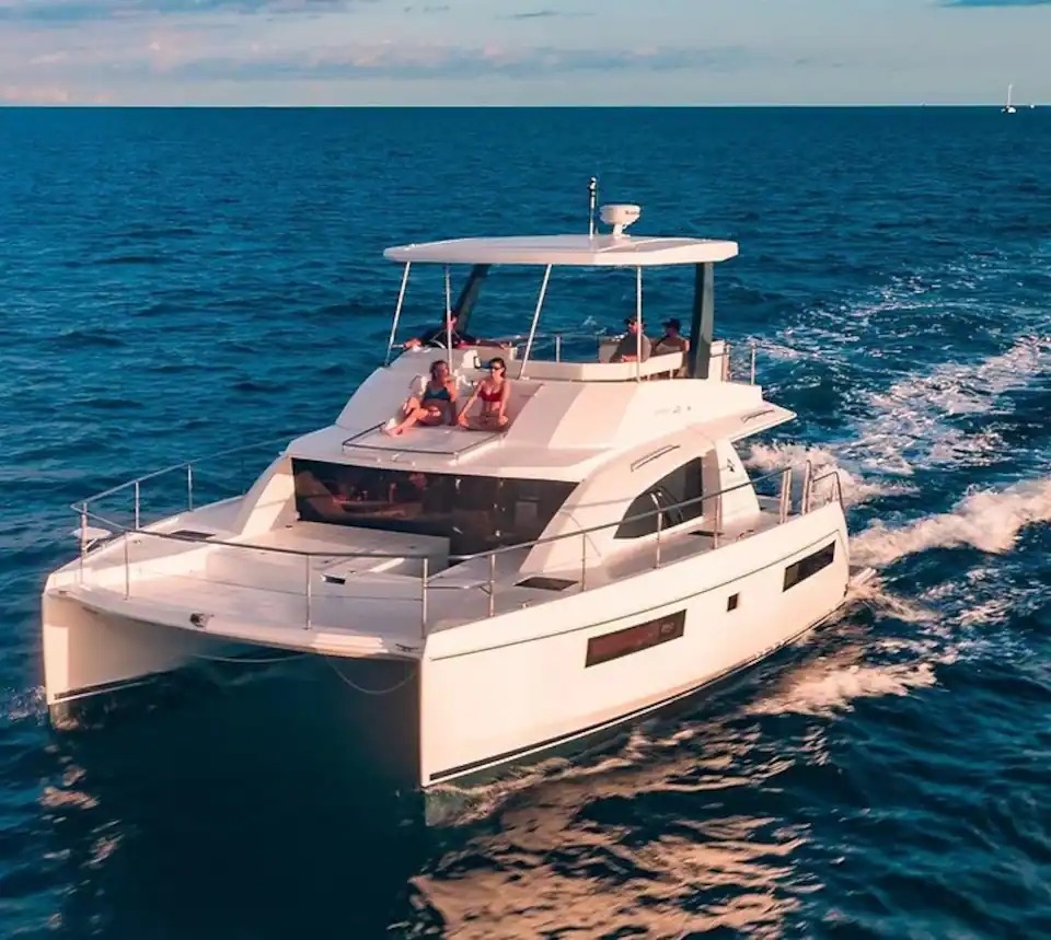 43ft Leopard Power Cat (2017) yacht rental Miami - spacious deck area ideal for sunset cruises and bachelorette parties