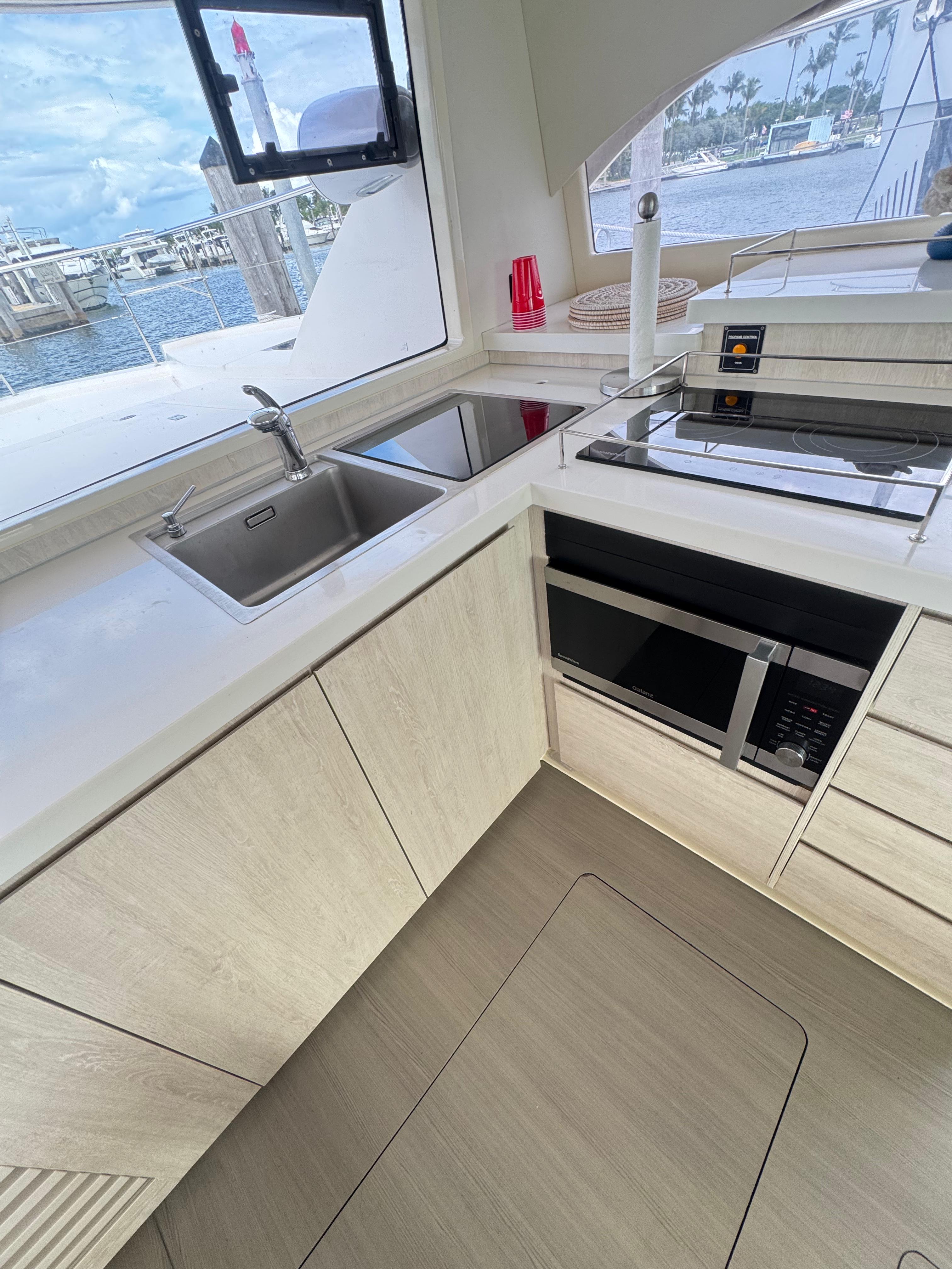 43ft Leopard Power Cat (2017) yacht rental Miami - comfortable lounge area for group celebrations