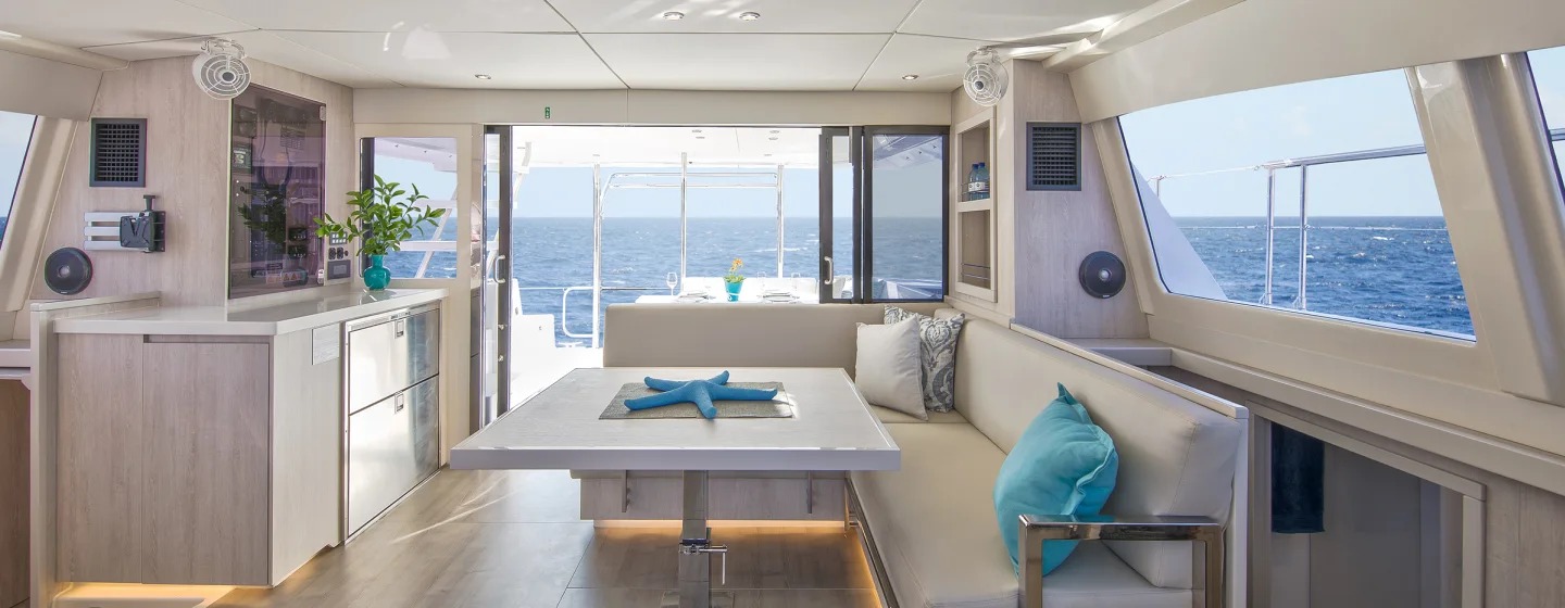 43ft Leopard Power Cat (2017) yacht rental Miami - spacious deck area ideal for sunset cruises and bachelorette parties