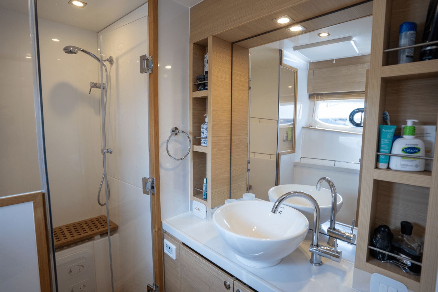44ft Aquila Power Catamaran (2024) yacht rental Miami - galley kitchen for catered yacht events