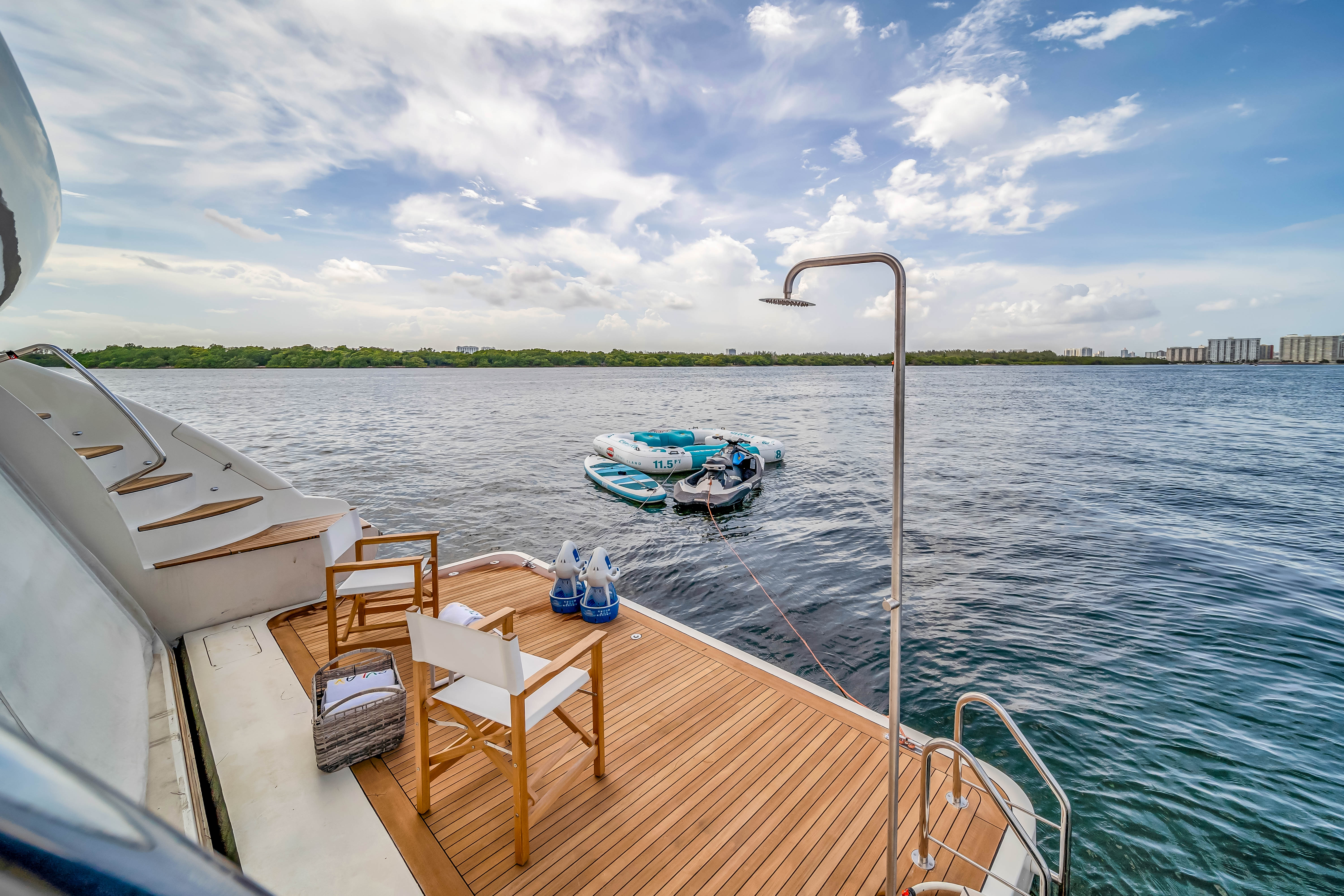 116ft Azimut yacht rental Miami - water toys and recreational equipment