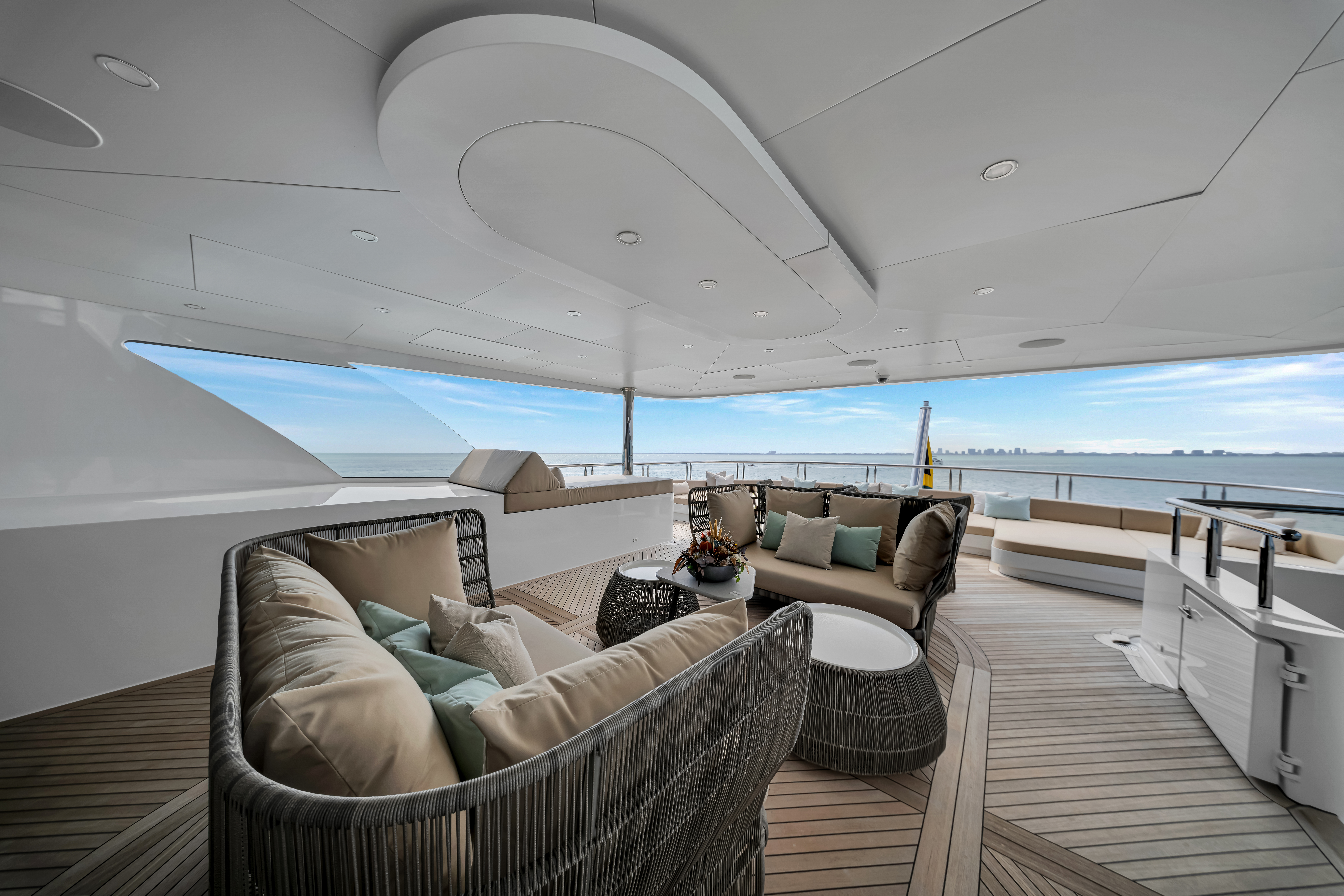 166ft Trinity yacht rental Miami - premium amenities and entertainment system
