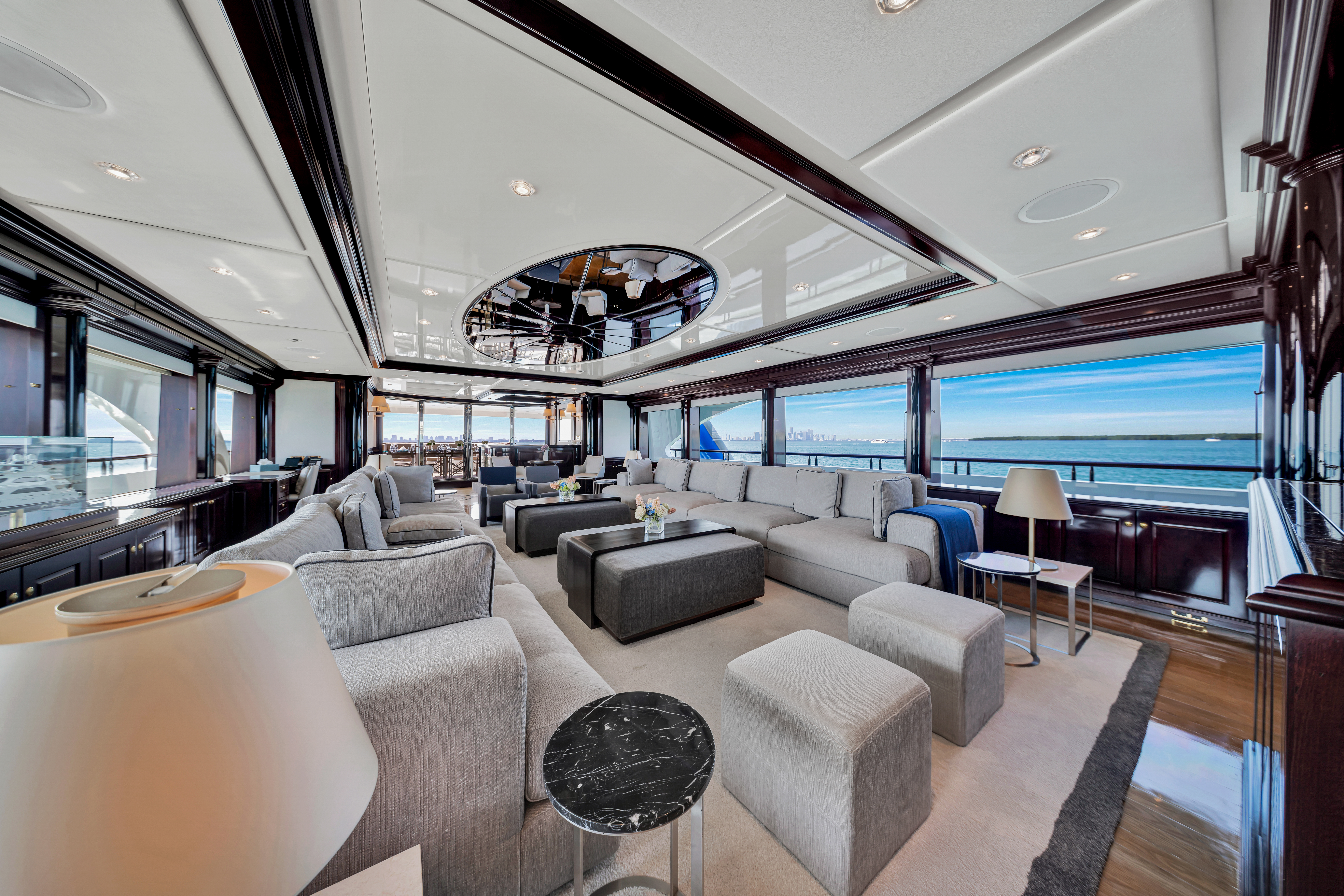 166ft Trinity yacht rental Miami - galley kitchen for catered yacht events