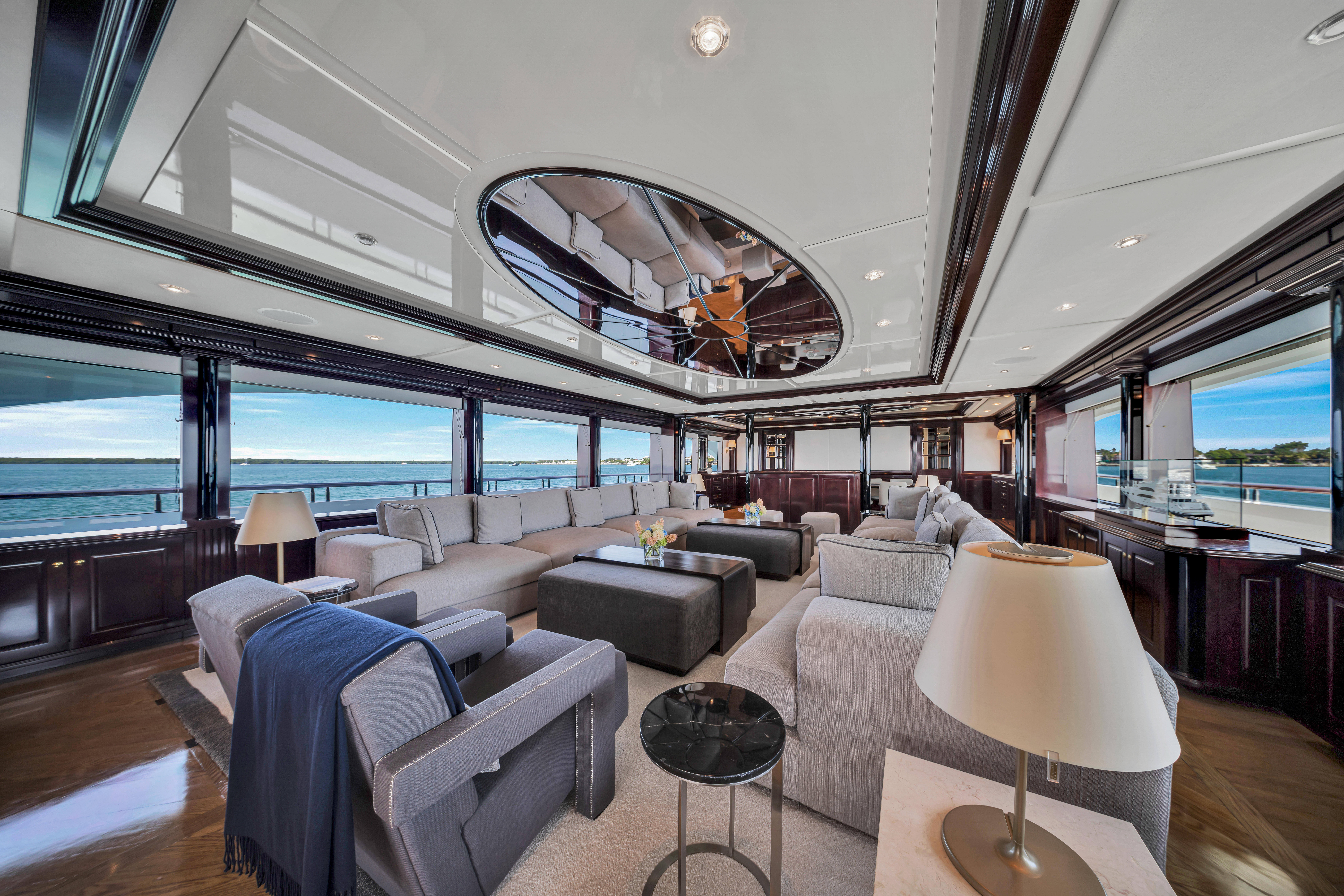 166ft Trinity yacht rental Miami - navigation bridge and helm station