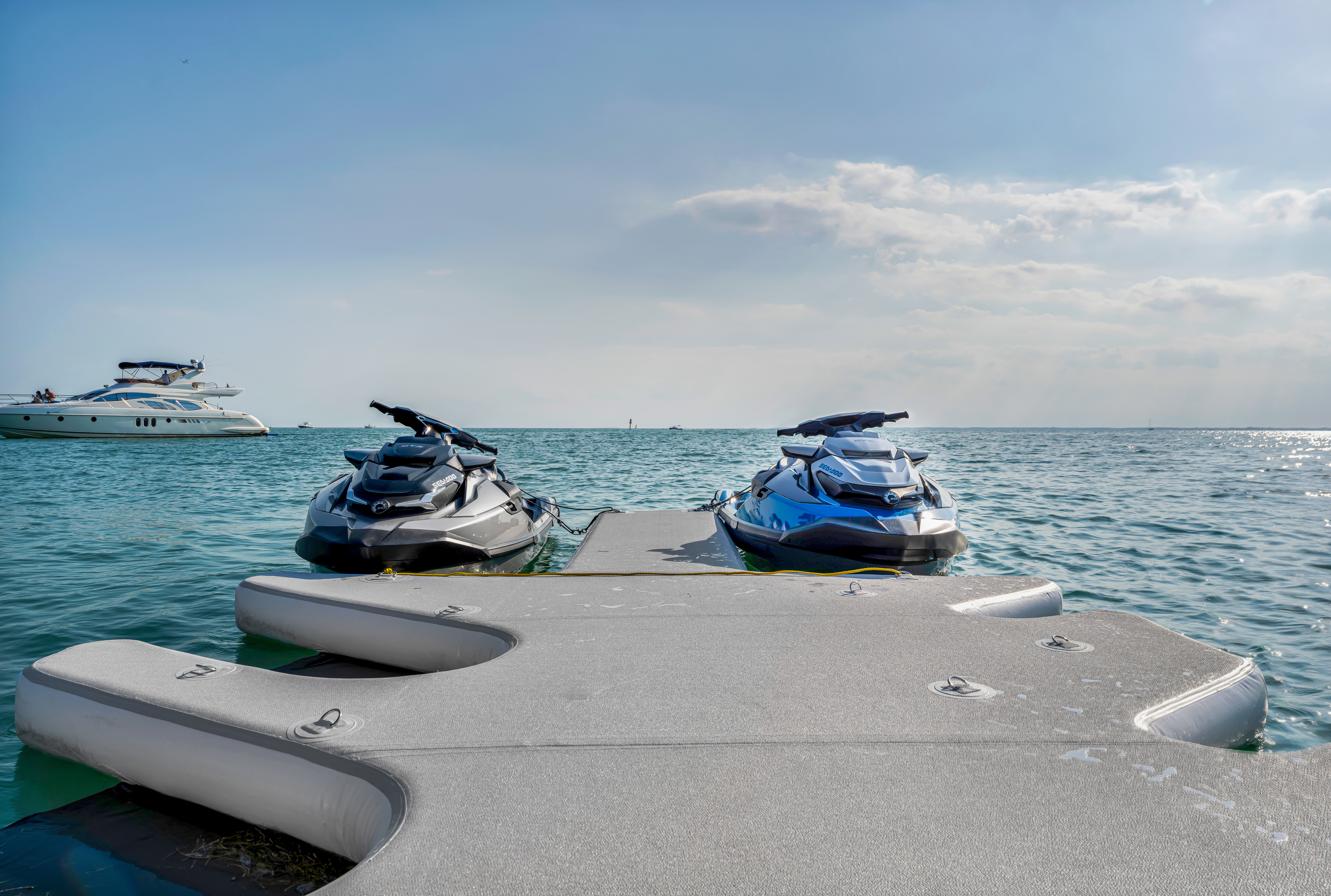166ft Trinity yacht rental Miami - bow seating area perfect for sunbathing and relaxation
