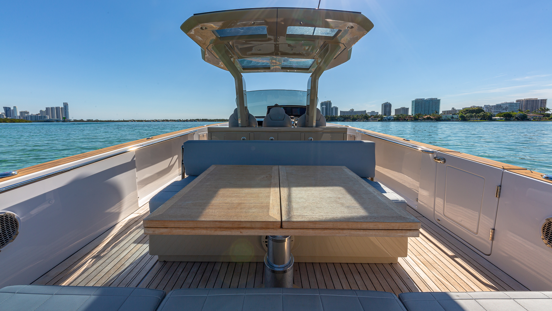 40ft Pardo yacht rental Miami - galley kitchen for catered yacht events
