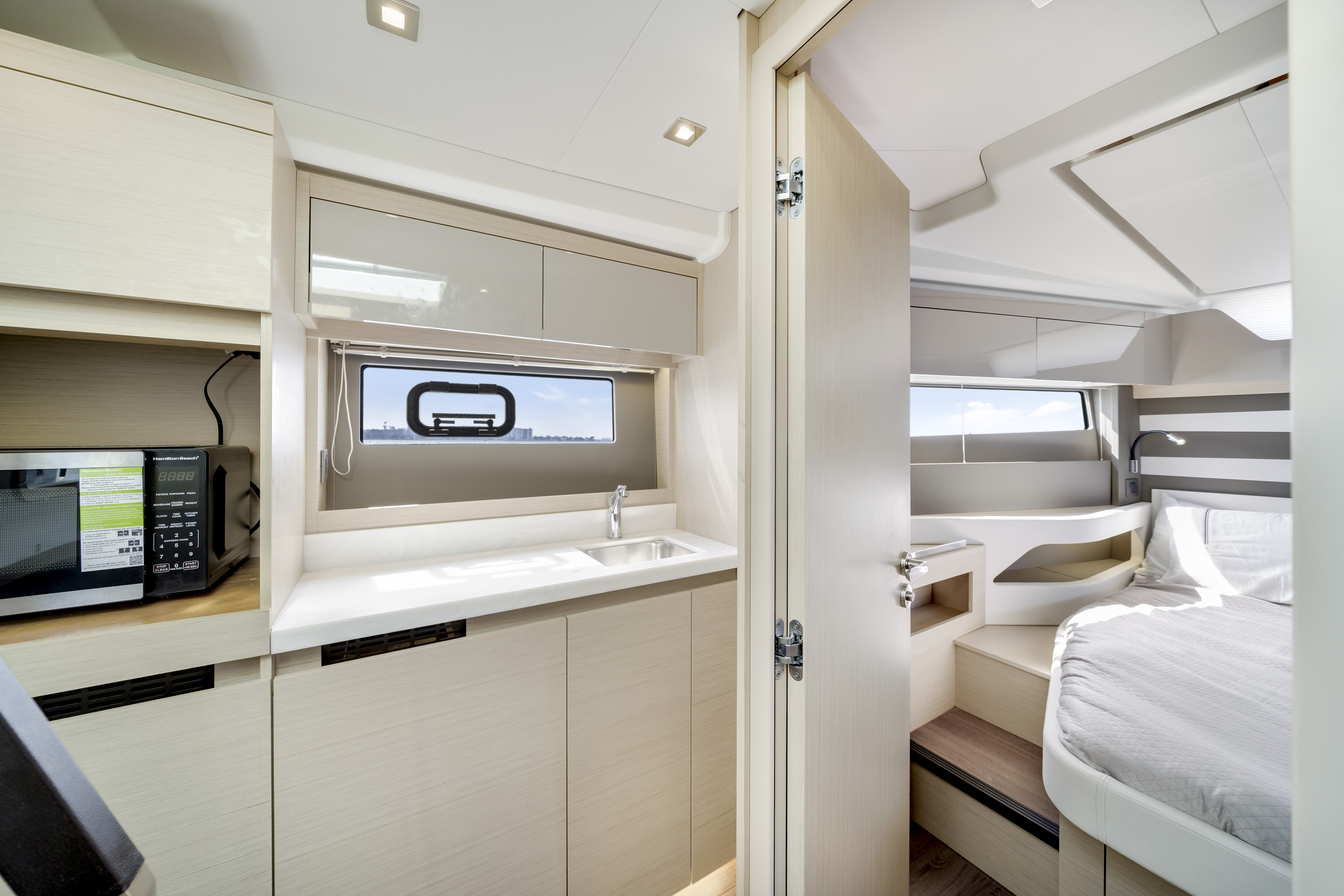 45ft Jeanneau (2024) yacht rental Miami - comfortable lounge area for group celebrations