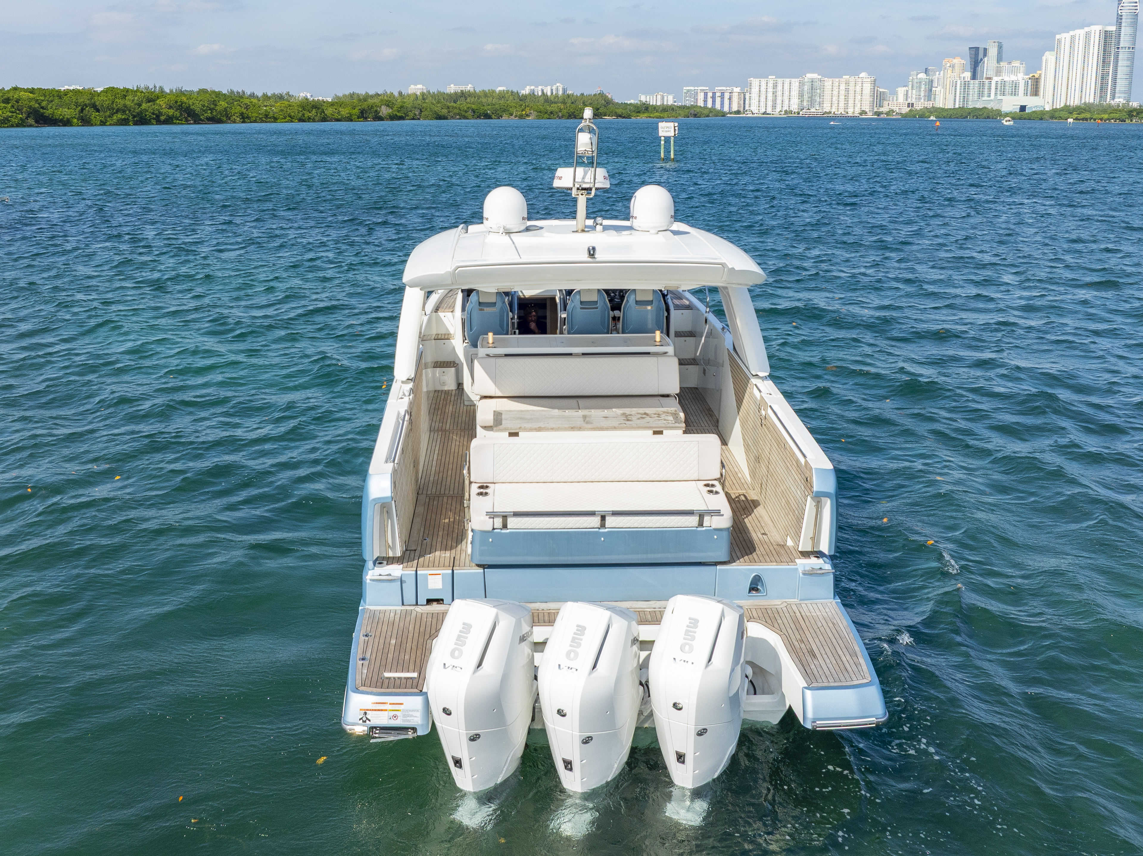45ft Jeanneau (2024) yacht rental Miami - stern swim platform with water access for snorkeling