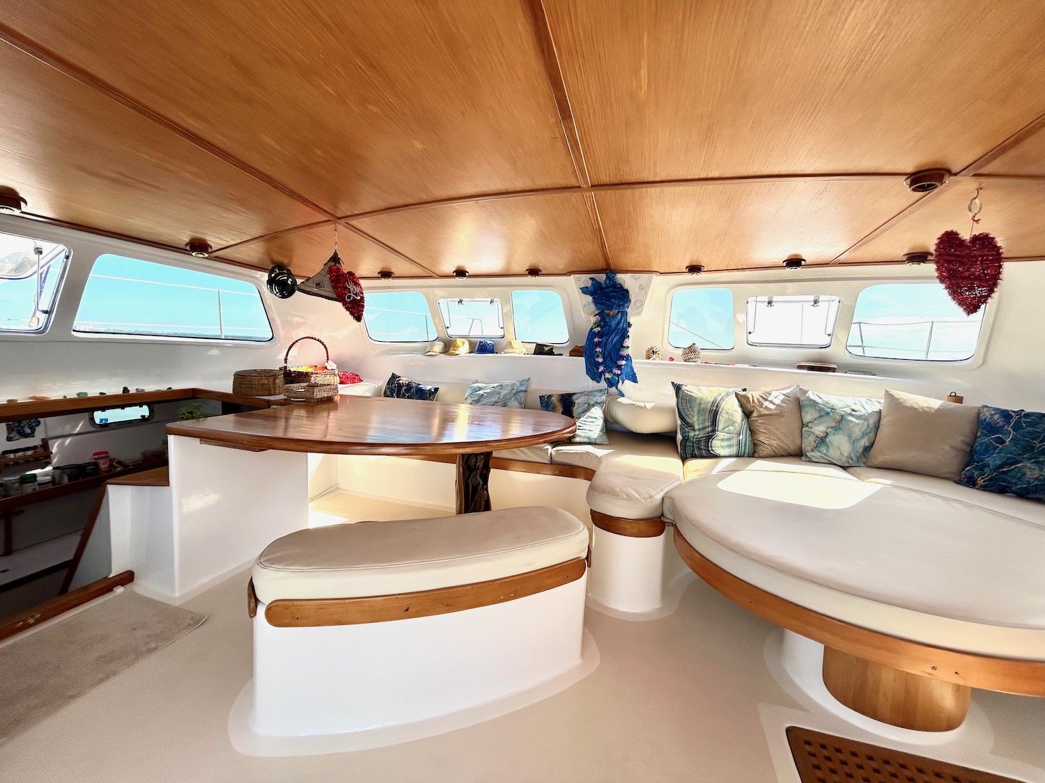 48ft Sailing Cat yacht rental Miami - galley kitchen for catered yacht events