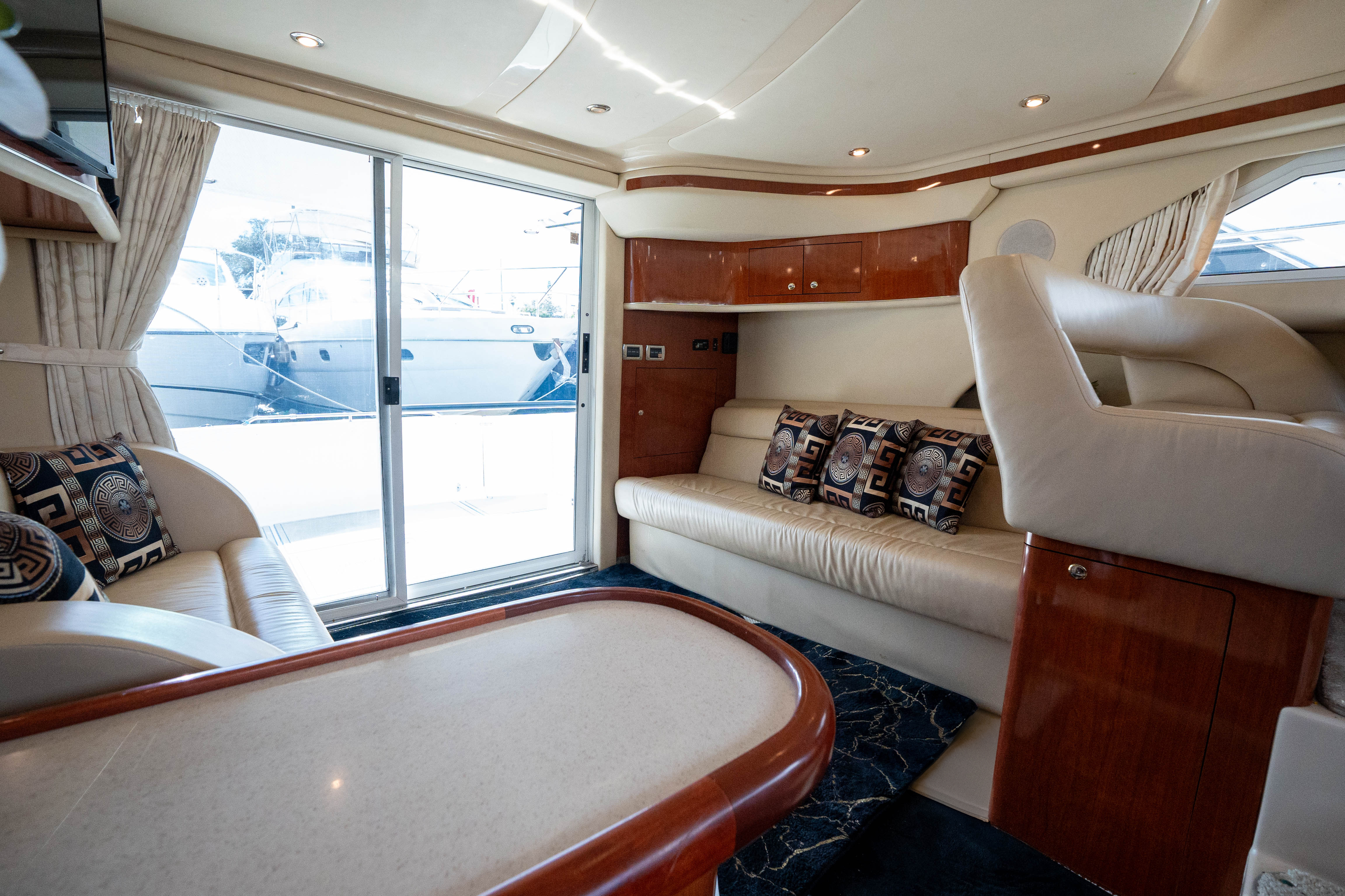 50ft Searay Fly yacht rental Miami - premium amenities and entertainment system