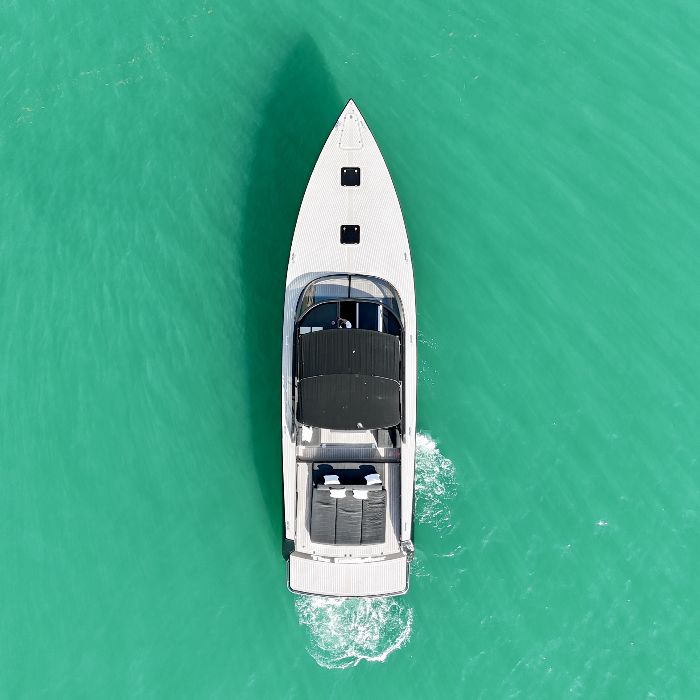 55ft Van Dutch yacht rental Miami - elegant interior salon for corporate events and private gatherings