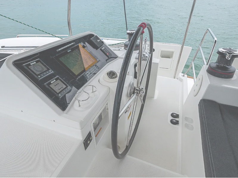 45ft Lagoon 450F (2018) yacht rental Miami - bow seating area perfect for sunbathing and relaxation