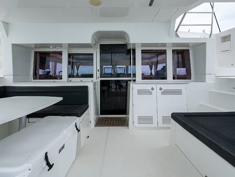 45ft Lagoon 450F (2018) yacht rental Miami - comfortable lounge area for group celebrations