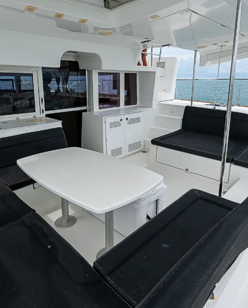 45ft Lagoon 450F (2018) yacht rental Miami - premium amenities and entertainment system