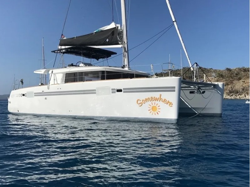 45ft Lagoon 450F (2018) yacht rental Miami - elegant interior salon for corporate events and private gatherings