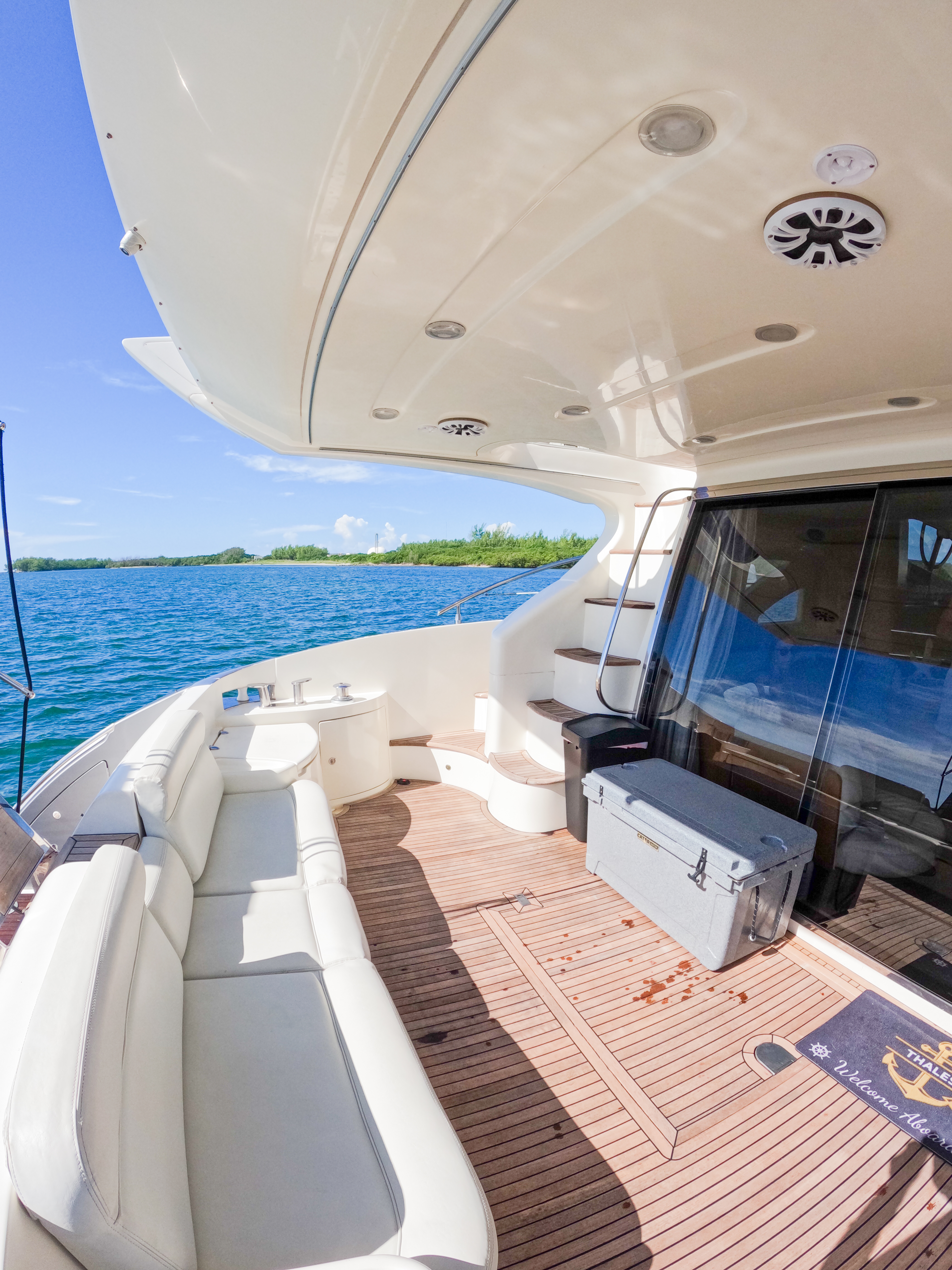60ft Azimut Ross yacht rental Miami - galley kitchen for catered yacht events