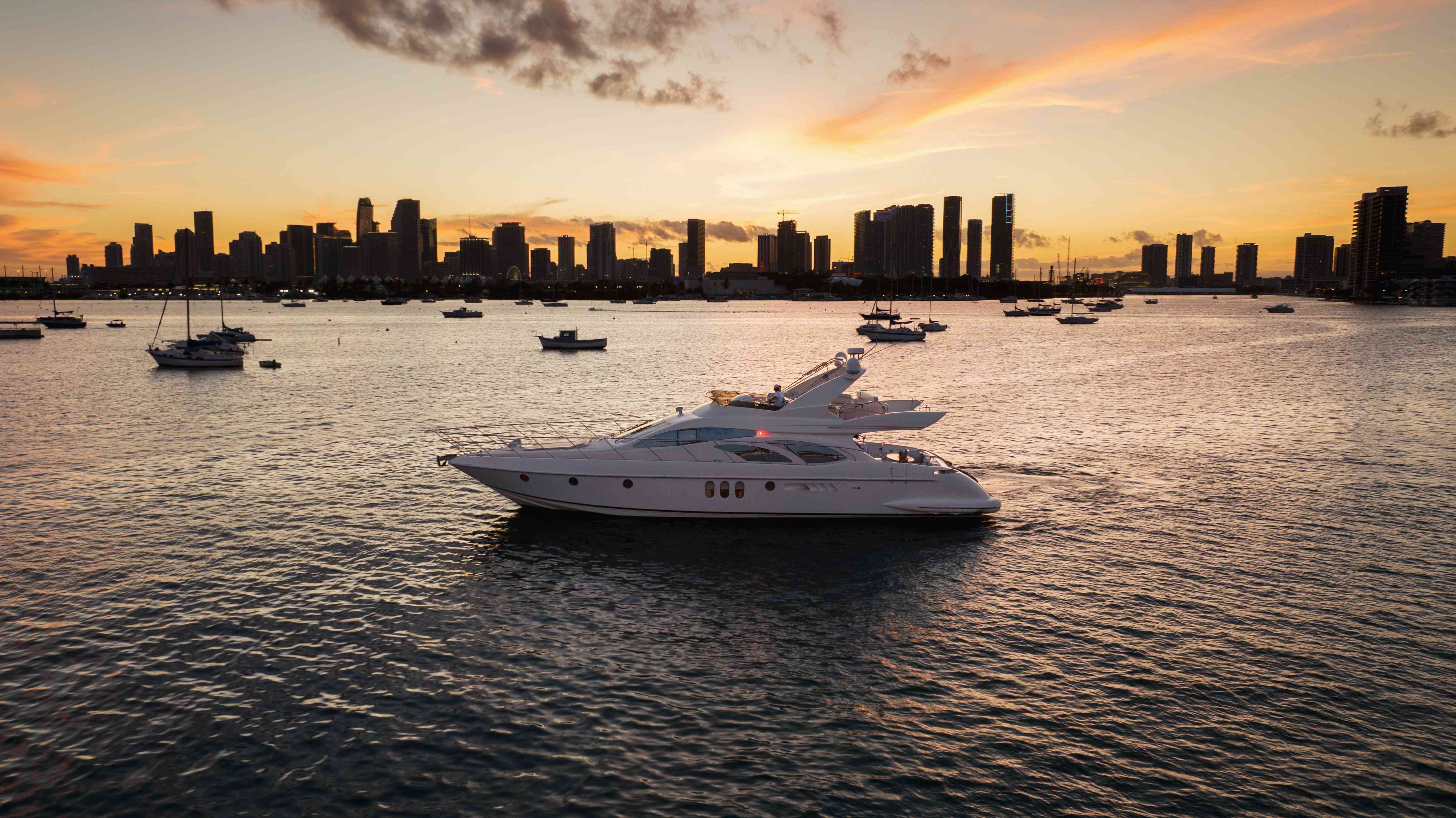 65ft Azimut U yacht rental Miami - galley kitchen for catered yacht events