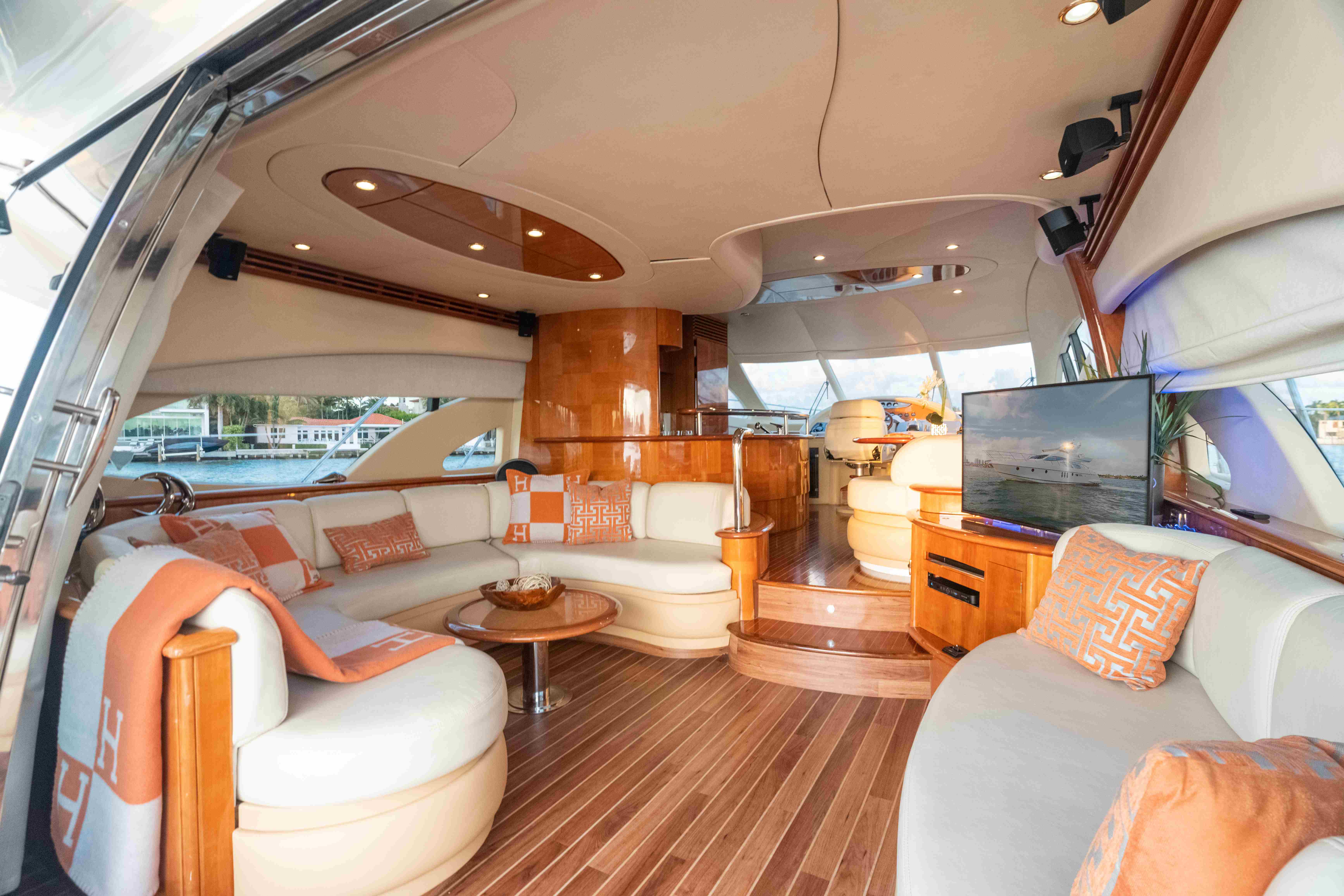 65ft Azimut U yacht rental Miami - galley kitchen for catered yacht events