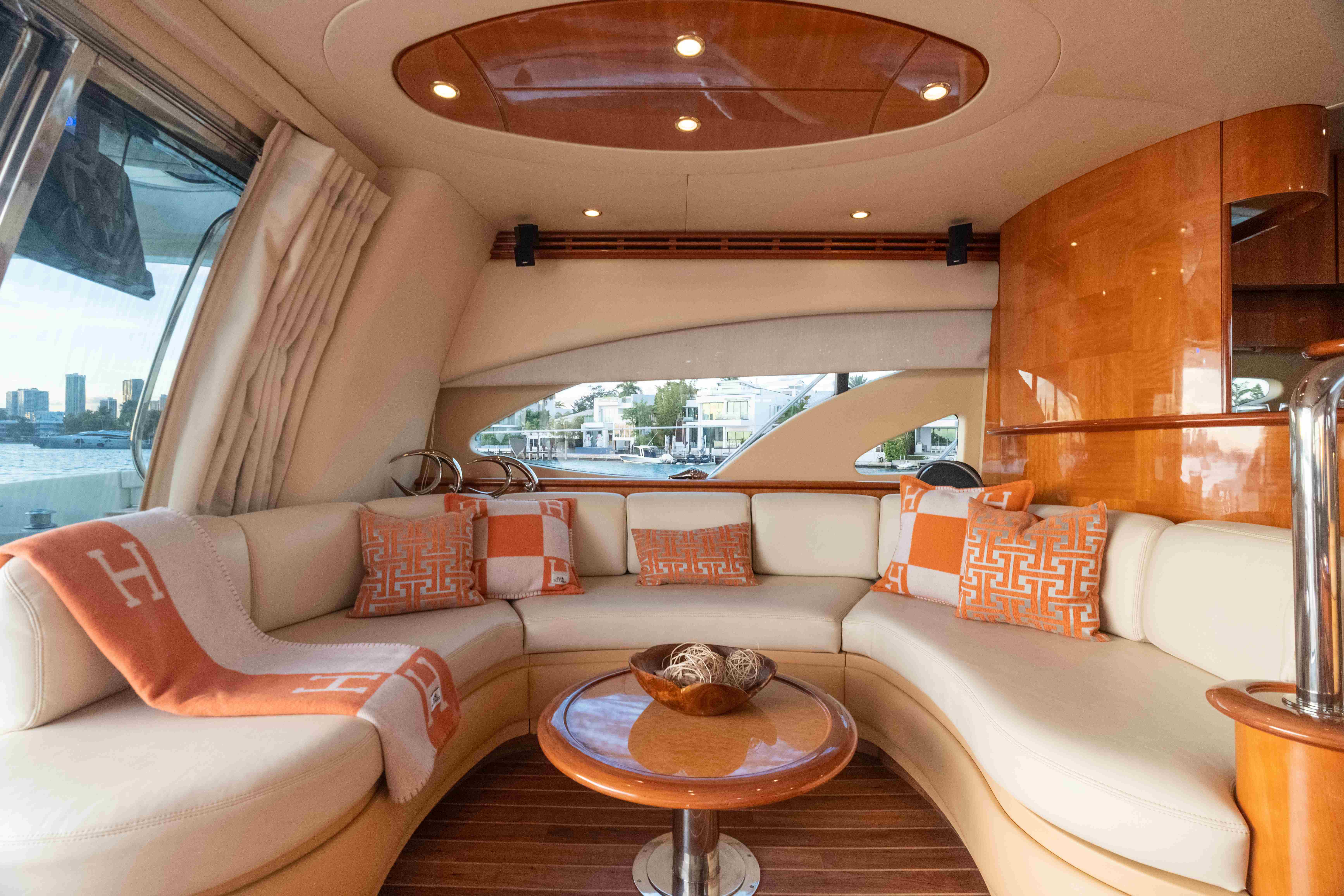 65ft Azimut U yacht rental Miami - navigation bridge and helm station