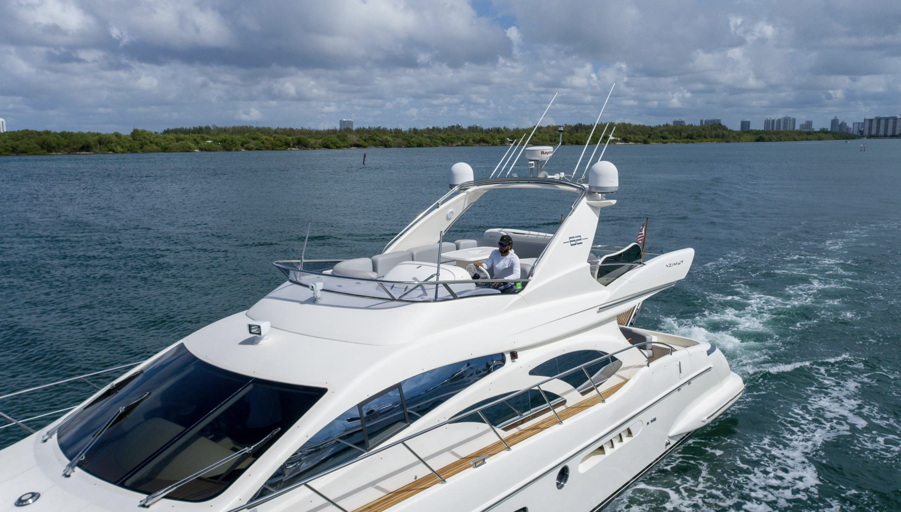 65ft Azimut VC yacht rental Miami - galley kitchen for catered yacht events