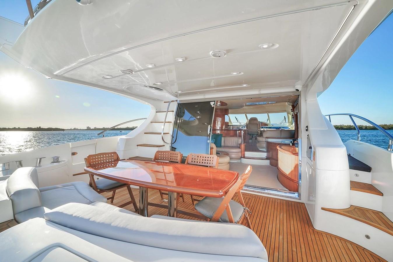 65ft Azimut VC yacht rental Miami - comfortable lounge area for group celebrations