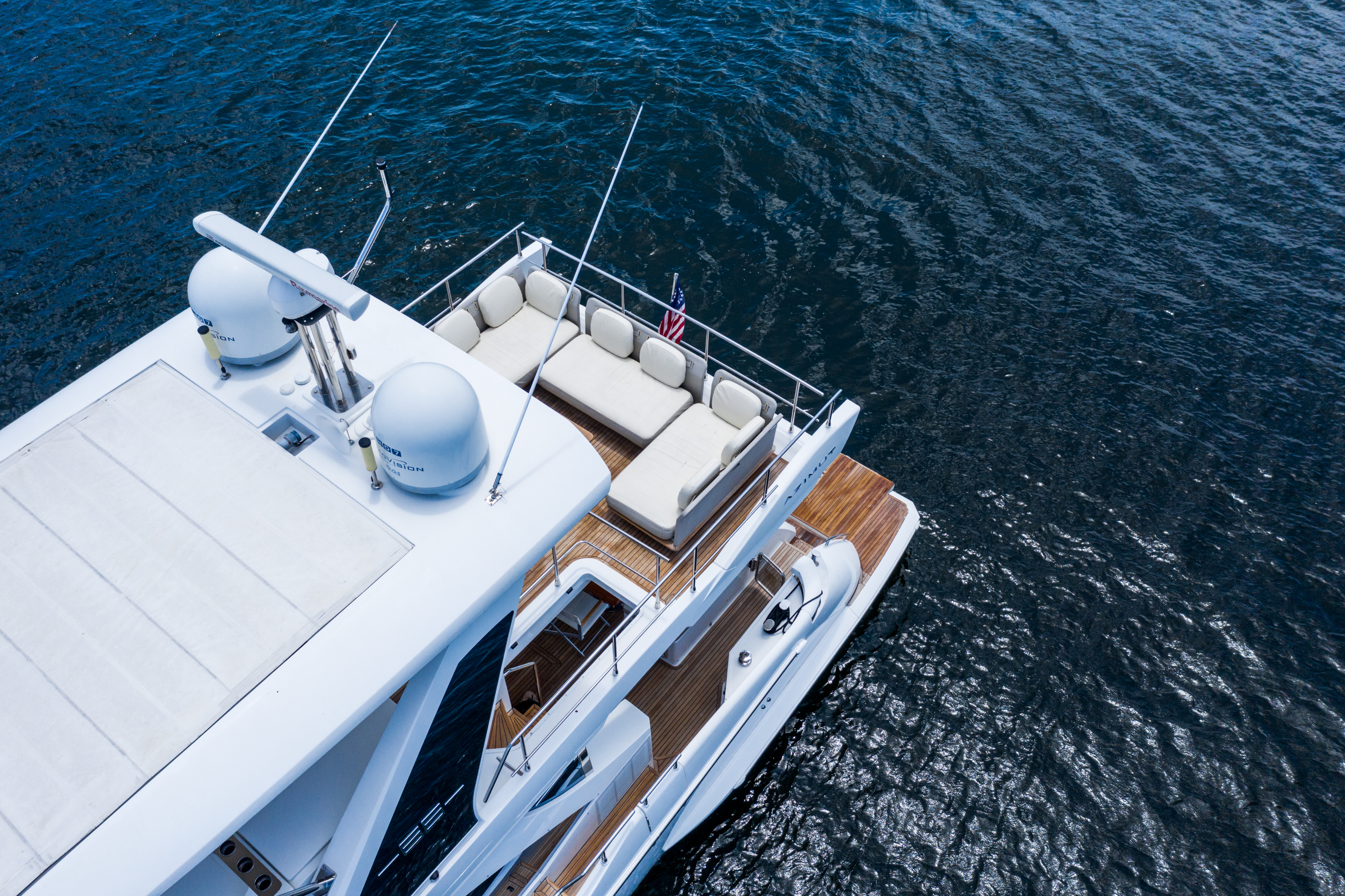 70ft Azimut GB yacht rental Miami - galley kitchen for catered yacht events