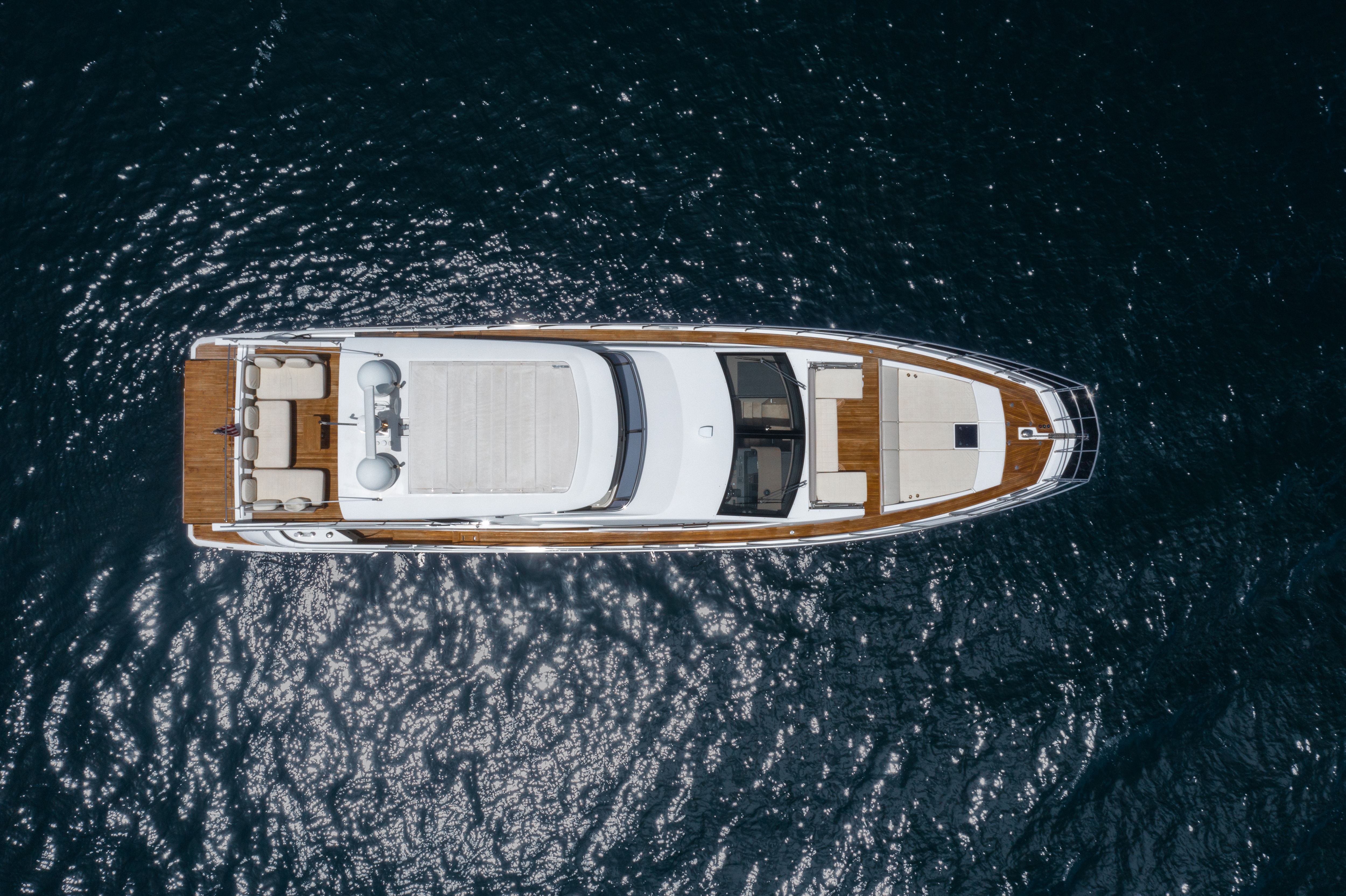 70ft Azimut GB yacht rental Miami - comfortable lounge area for group celebrations