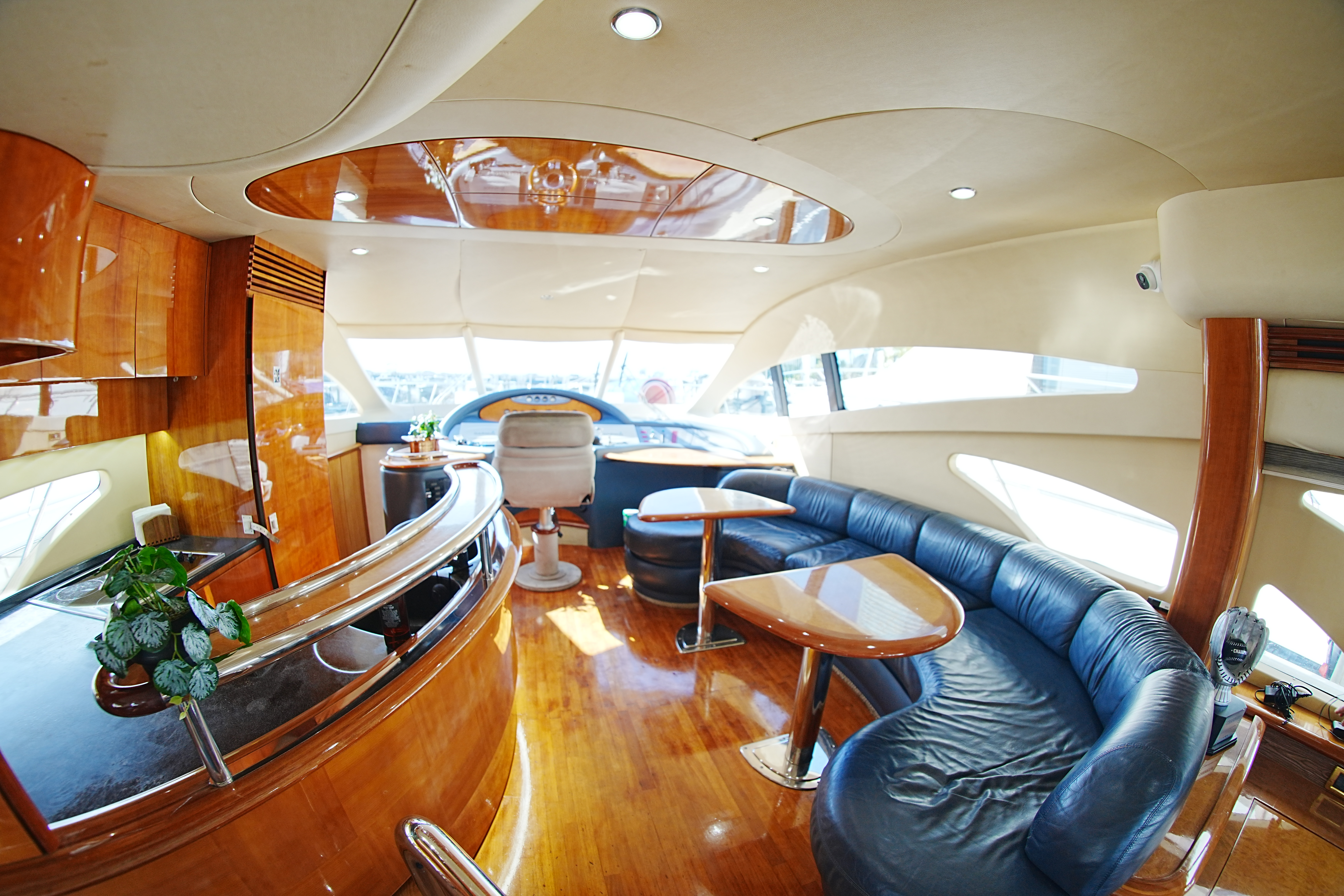 70ft Azimut J yacht rental Miami - comfortable lounge area for group celebrations
