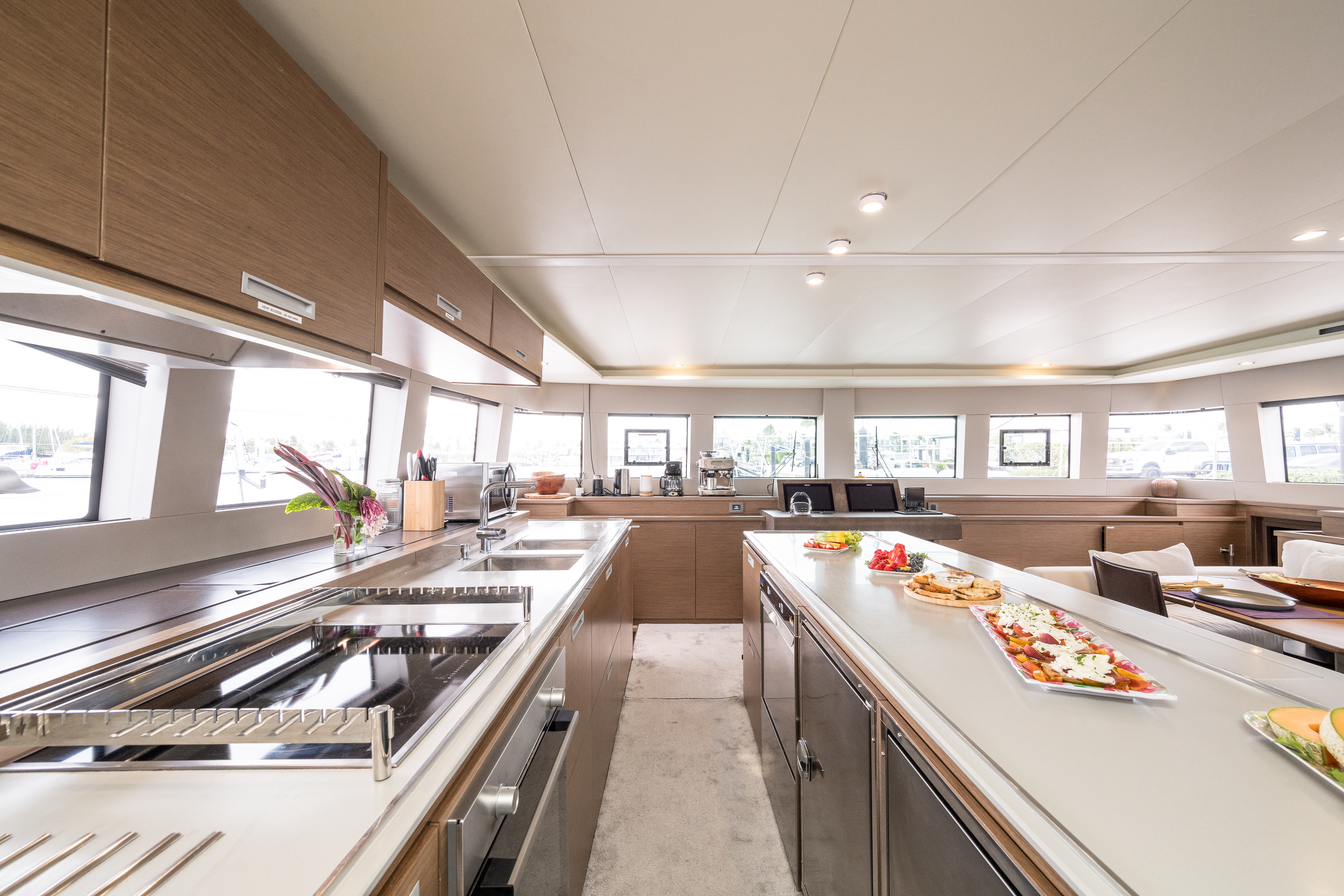 70ft Lagoon (2020) yacht rental Miami - comfortable lounge area for group celebrations