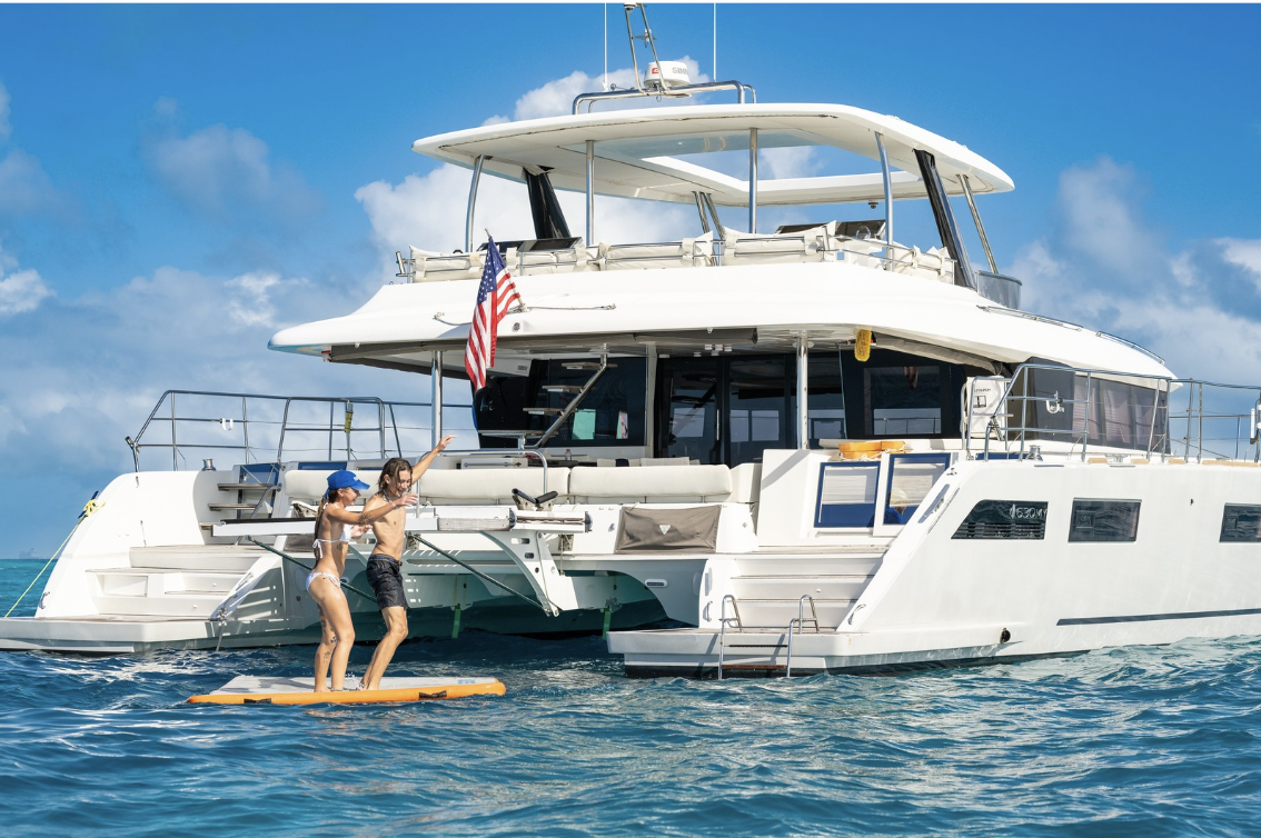 70ft Lagoon (2020) yacht rental Miami - galley kitchen for catered yacht events