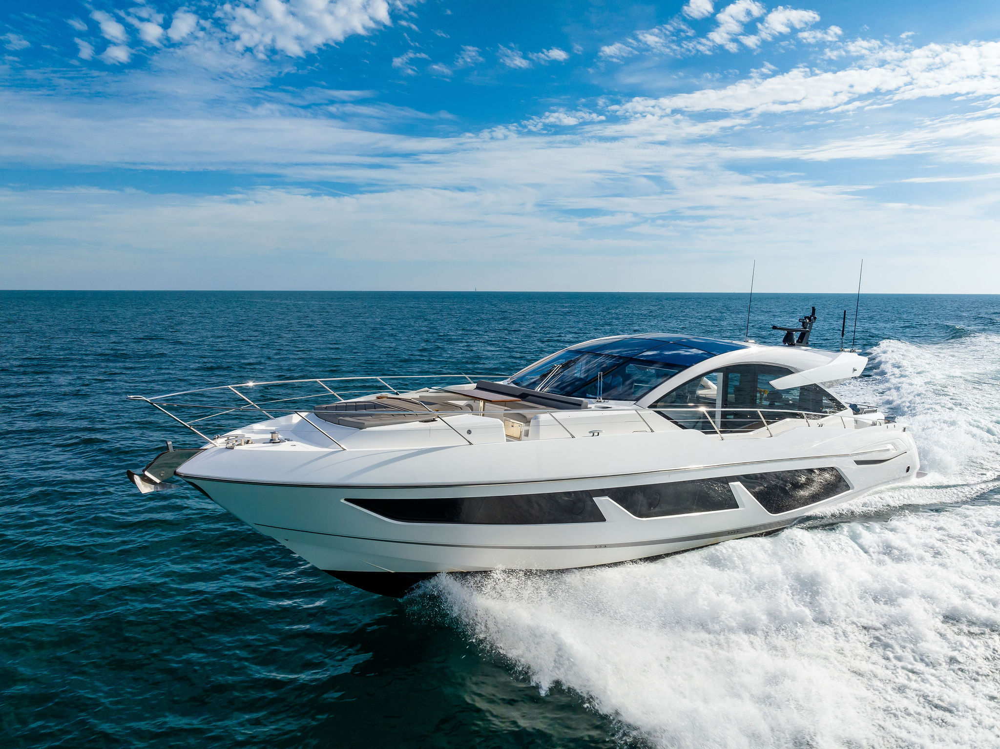 74ft Sunseeker luxury yacht charter Miami - exterior view perfect for parties and celebrations