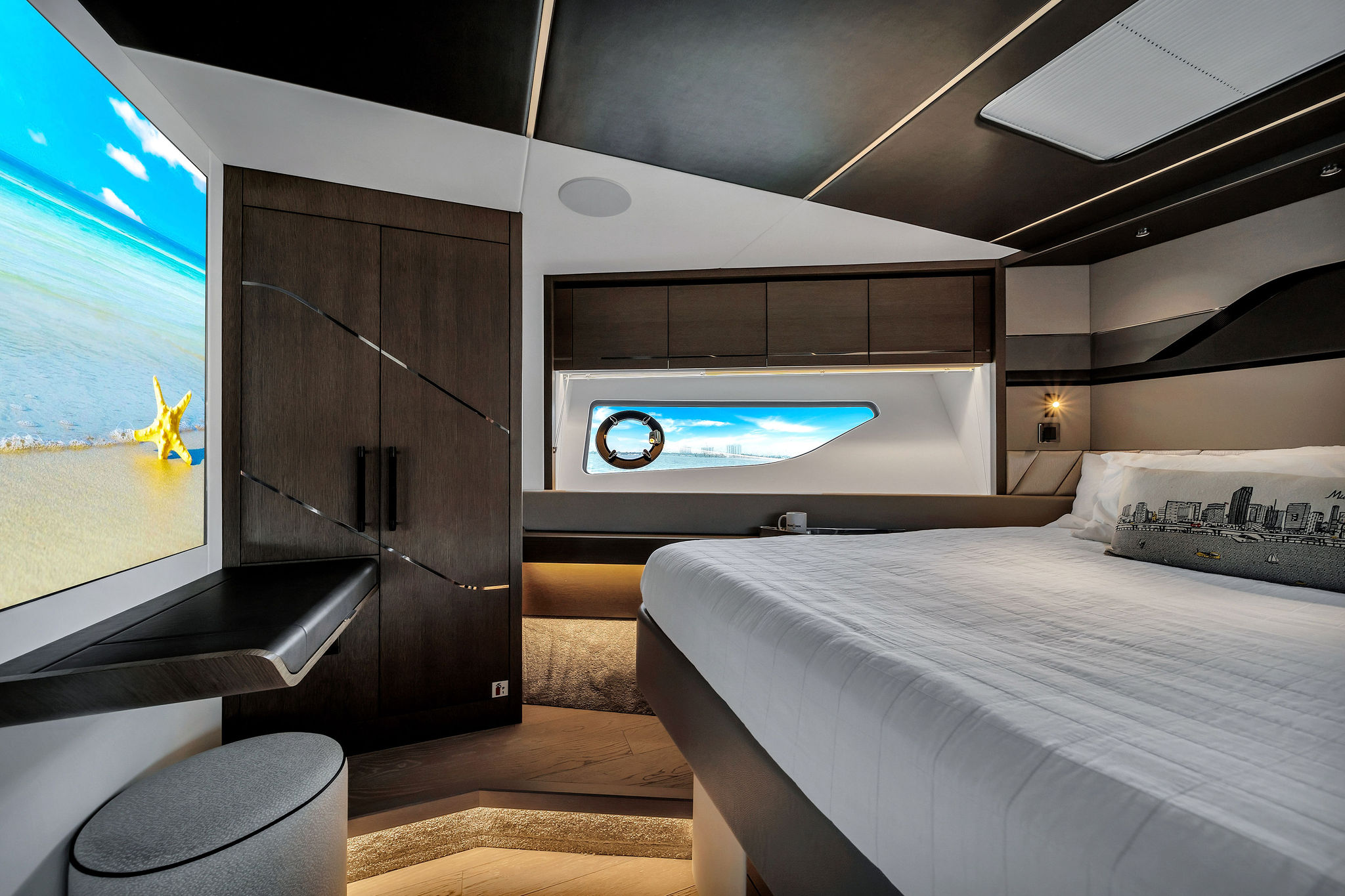 74ft Sunseeker yacht rental Miami - galley kitchen for catered yacht events