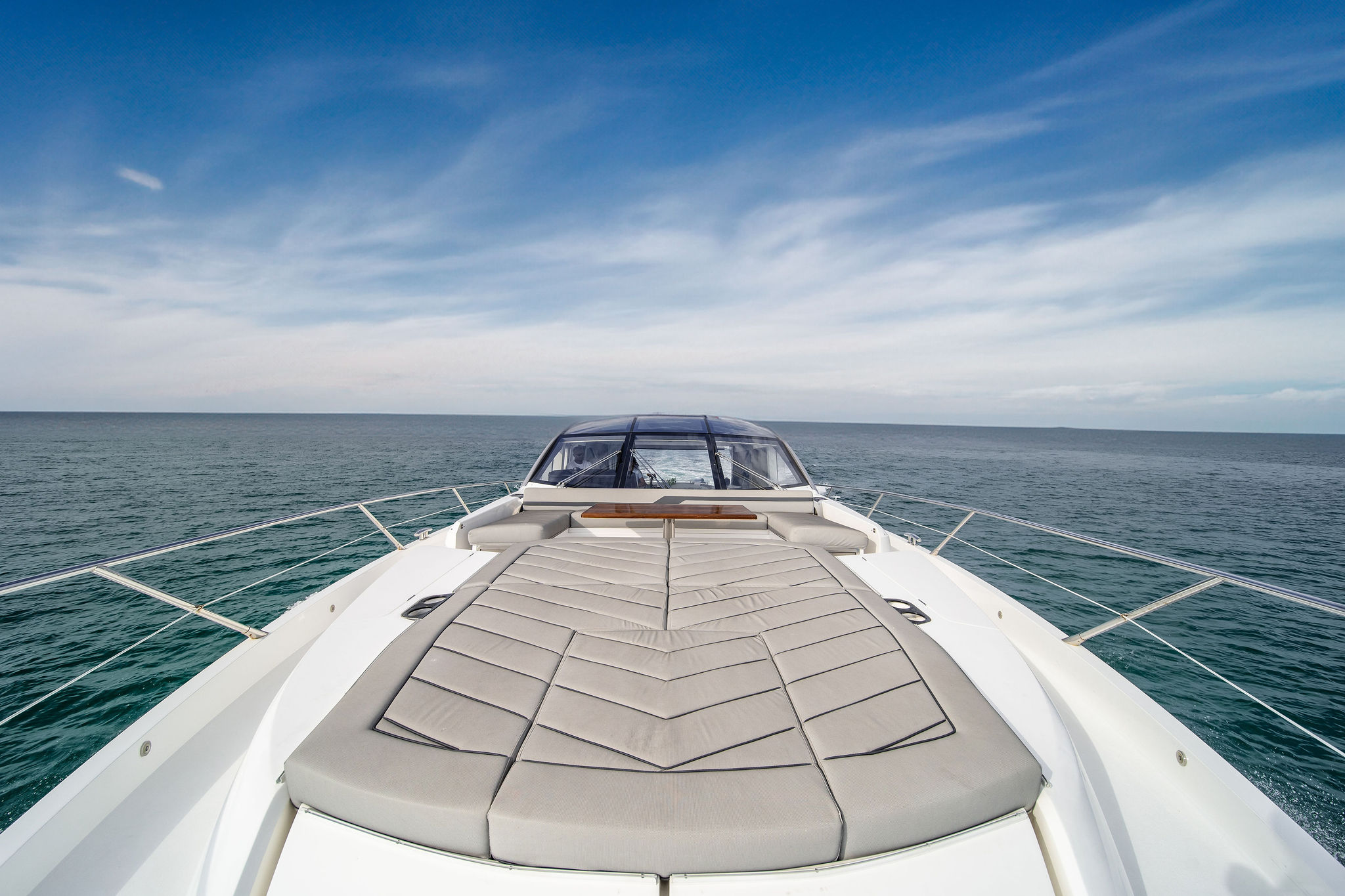 74ft Sunseeker yacht rental Miami - stern swim platform with water access for snorkeling