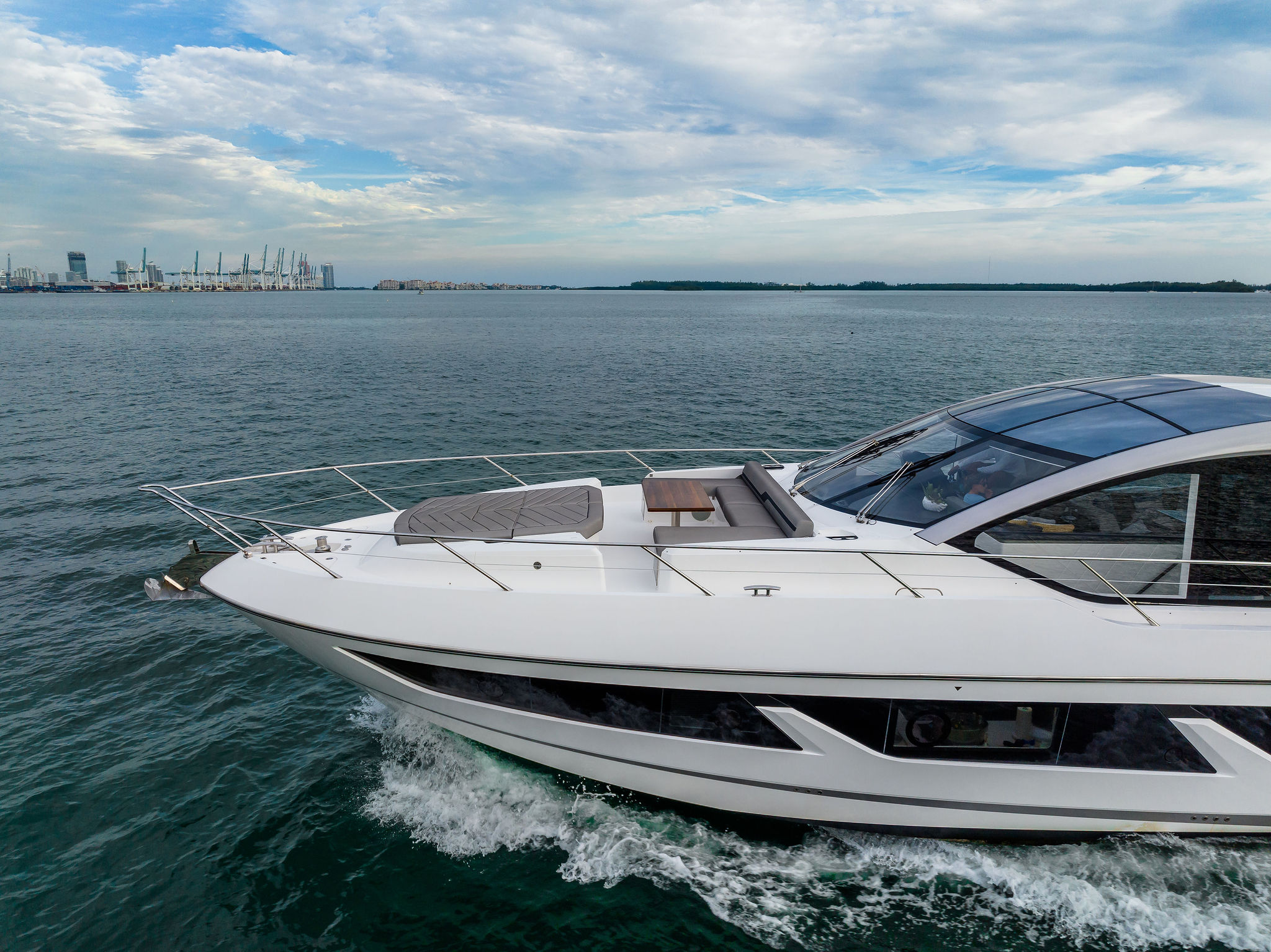 74ft Sunseeker yacht rental Miami - galley kitchen for catered yacht events