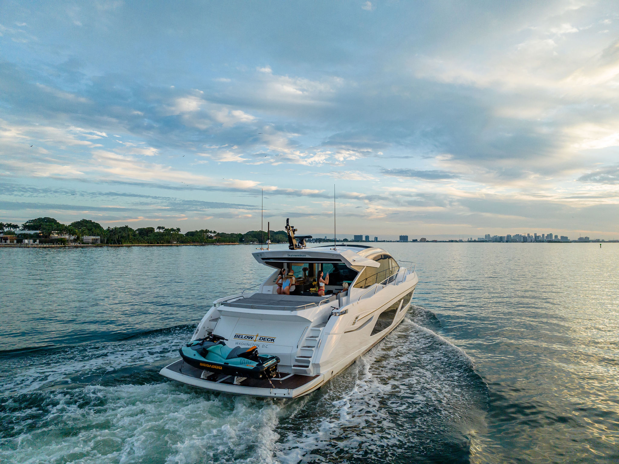 74ft Sunseeker yacht rental Miami - water toys and recreational equipment
