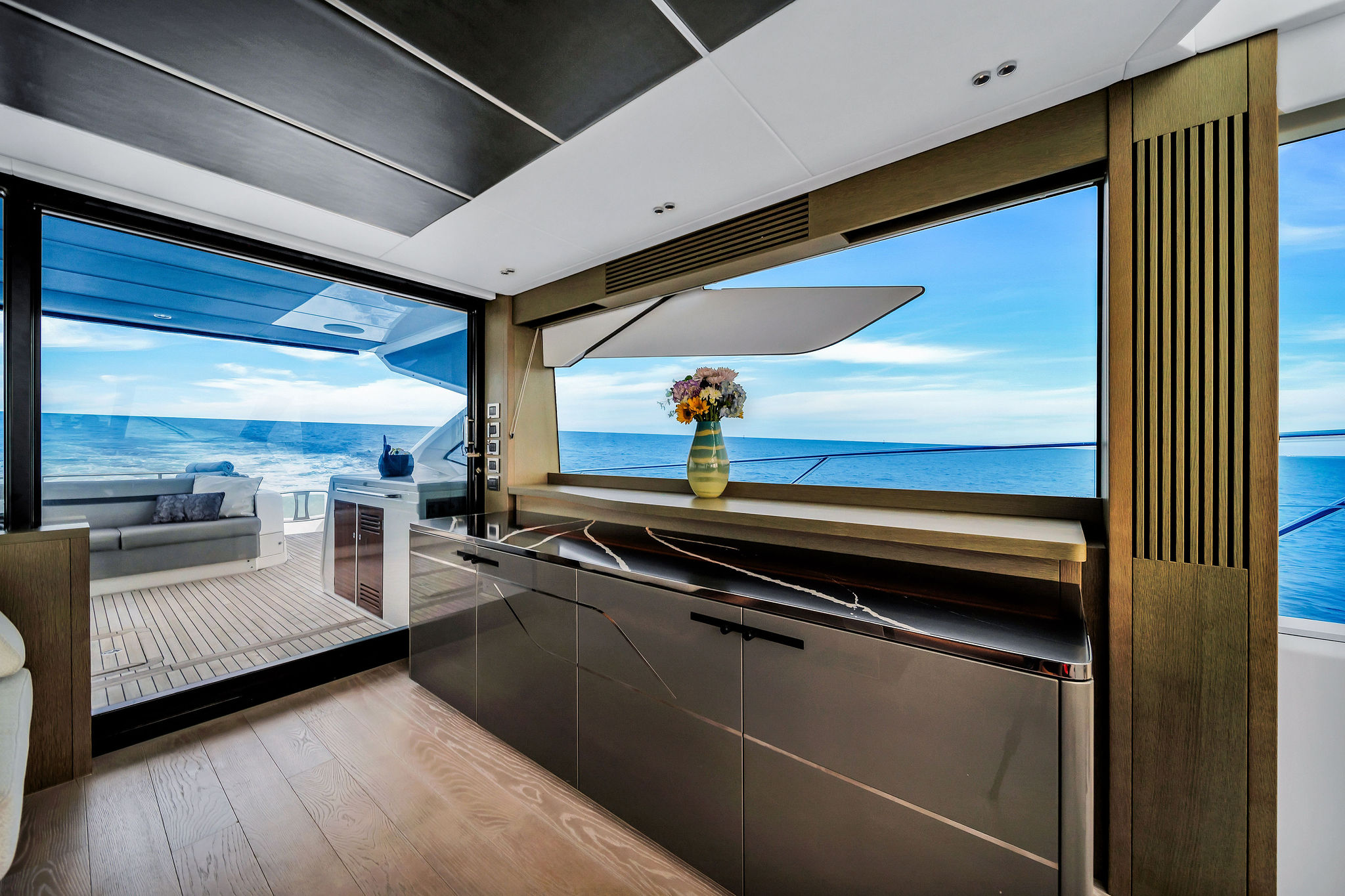 74ft Sunseeker yacht rental Miami - premium amenities and entertainment system