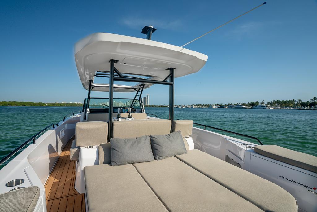 38ft Axopar yacht rental Miami - premium amenities and entertainment system