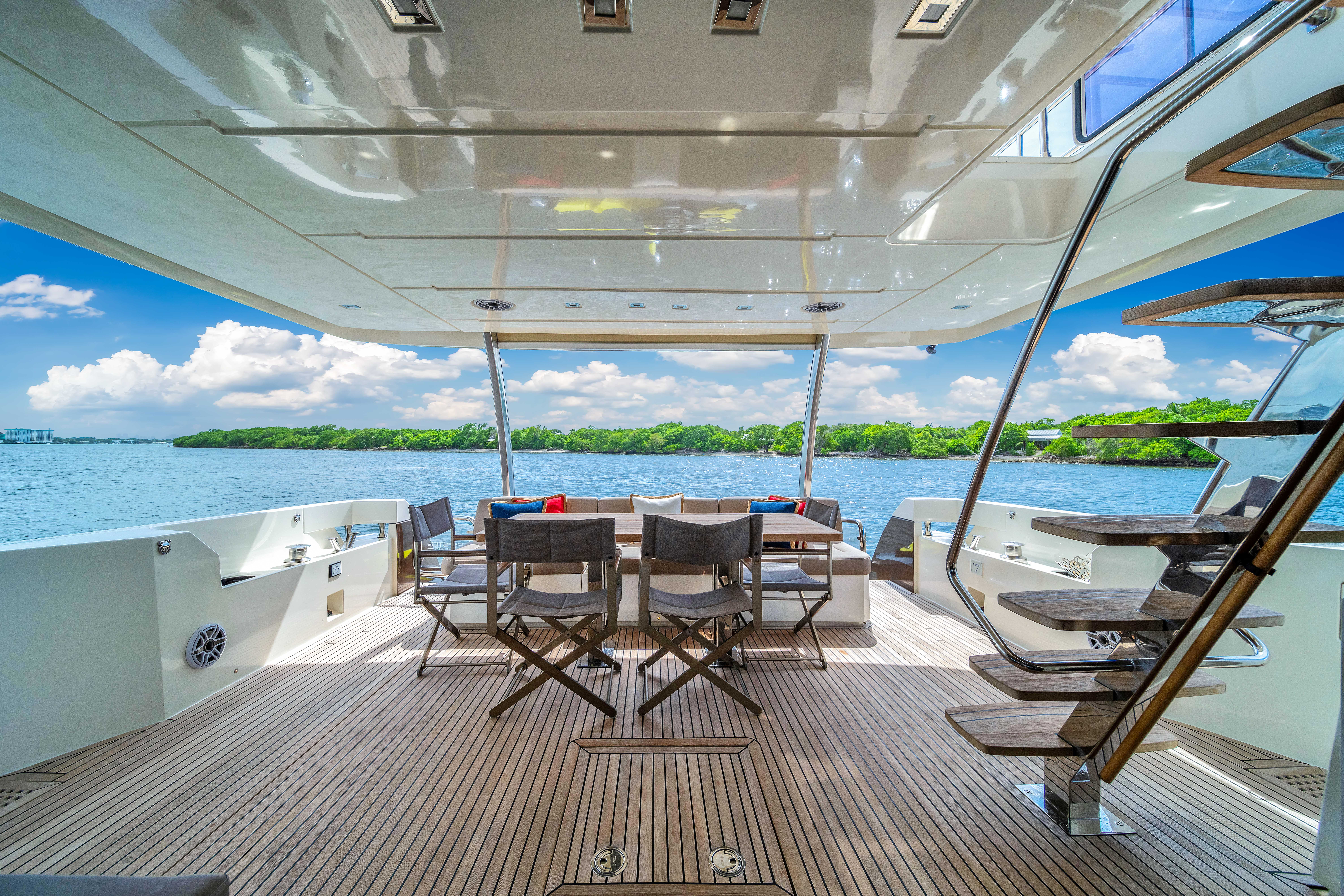 75ft Prestige yacht rental Miami - galley kitchen for catered yacht events