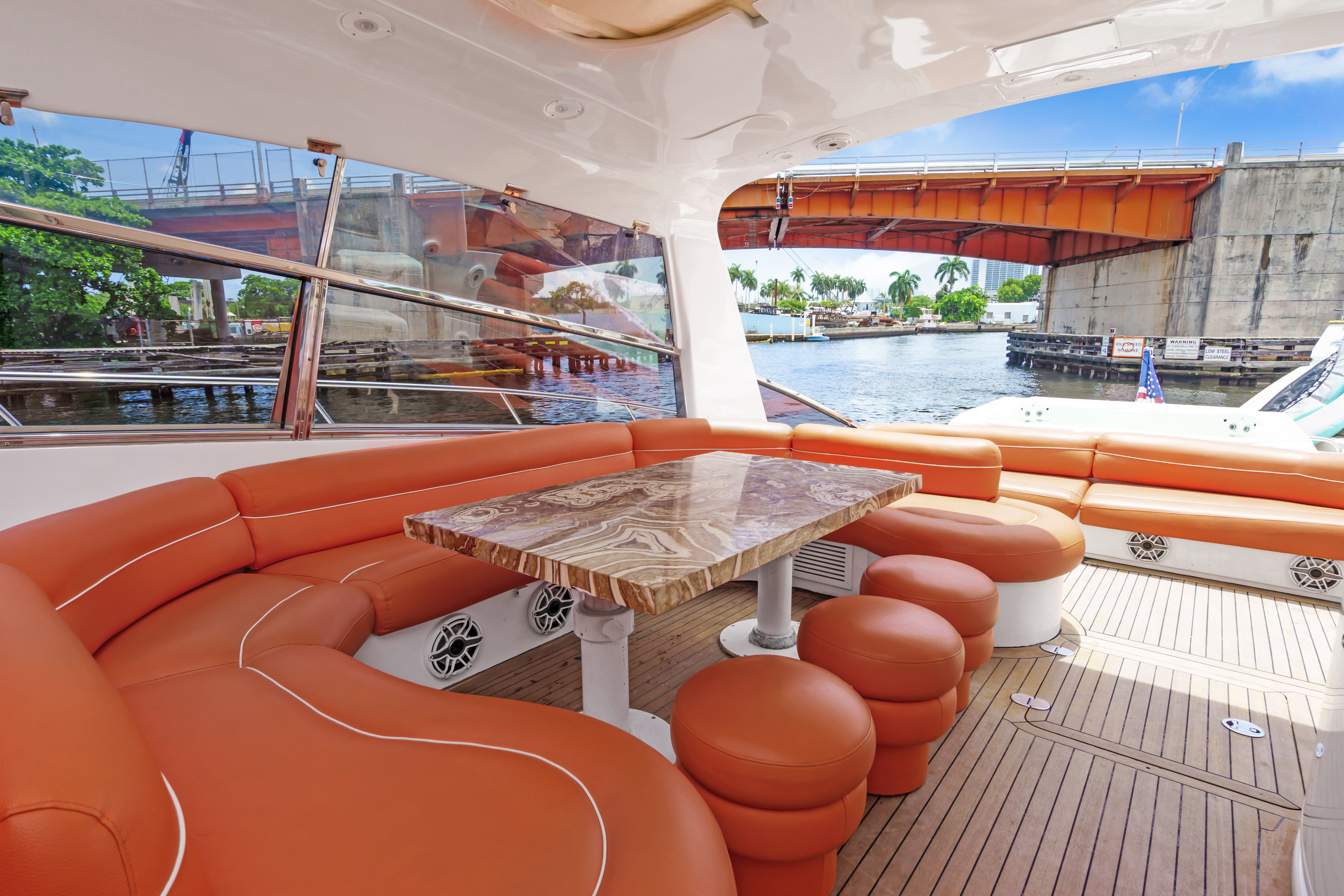 85ft Baia Panther yacht rental Miami - premium amenities and entertainment system