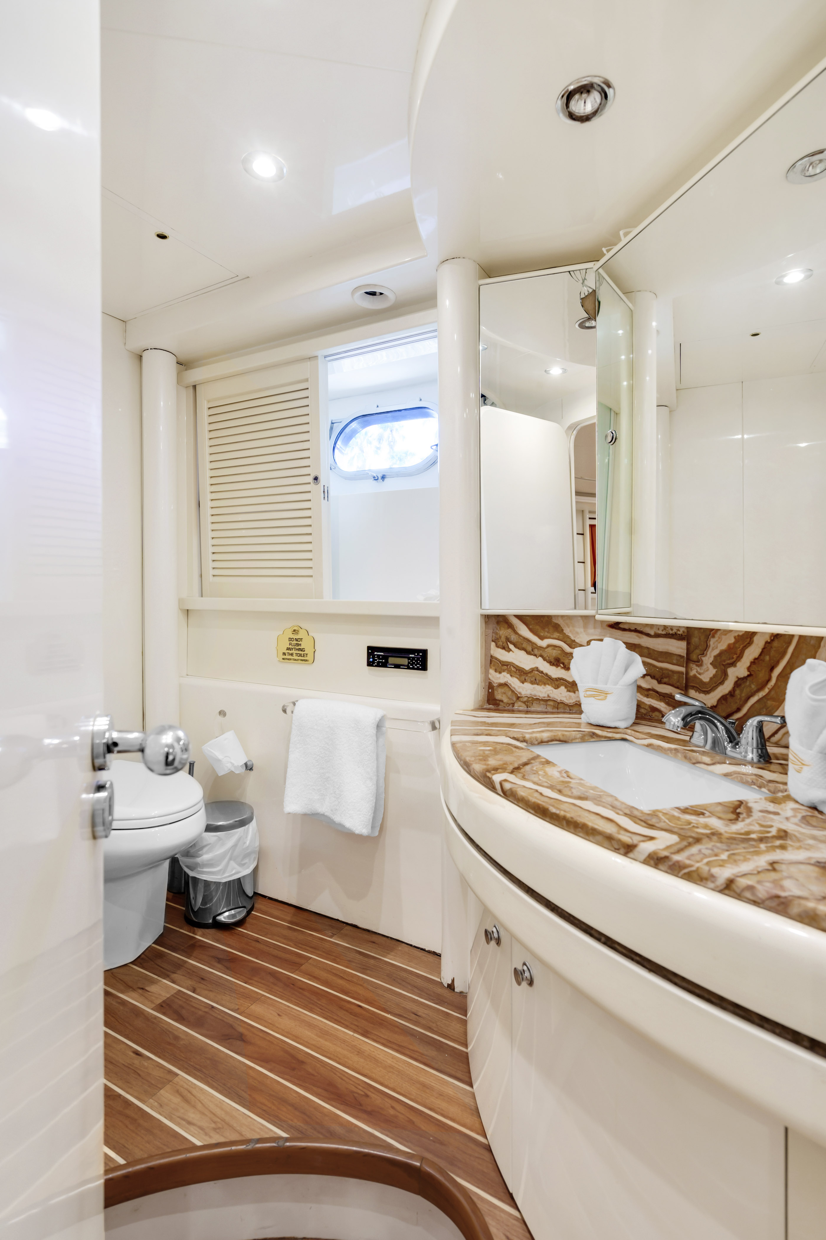 85ft Baia Panther yacht rental Miami - elegant interior salon for corporate events and private gatherings