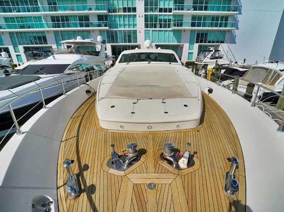 95ft Leopard yacht rental Miami - galley kitchen for catered yacht events