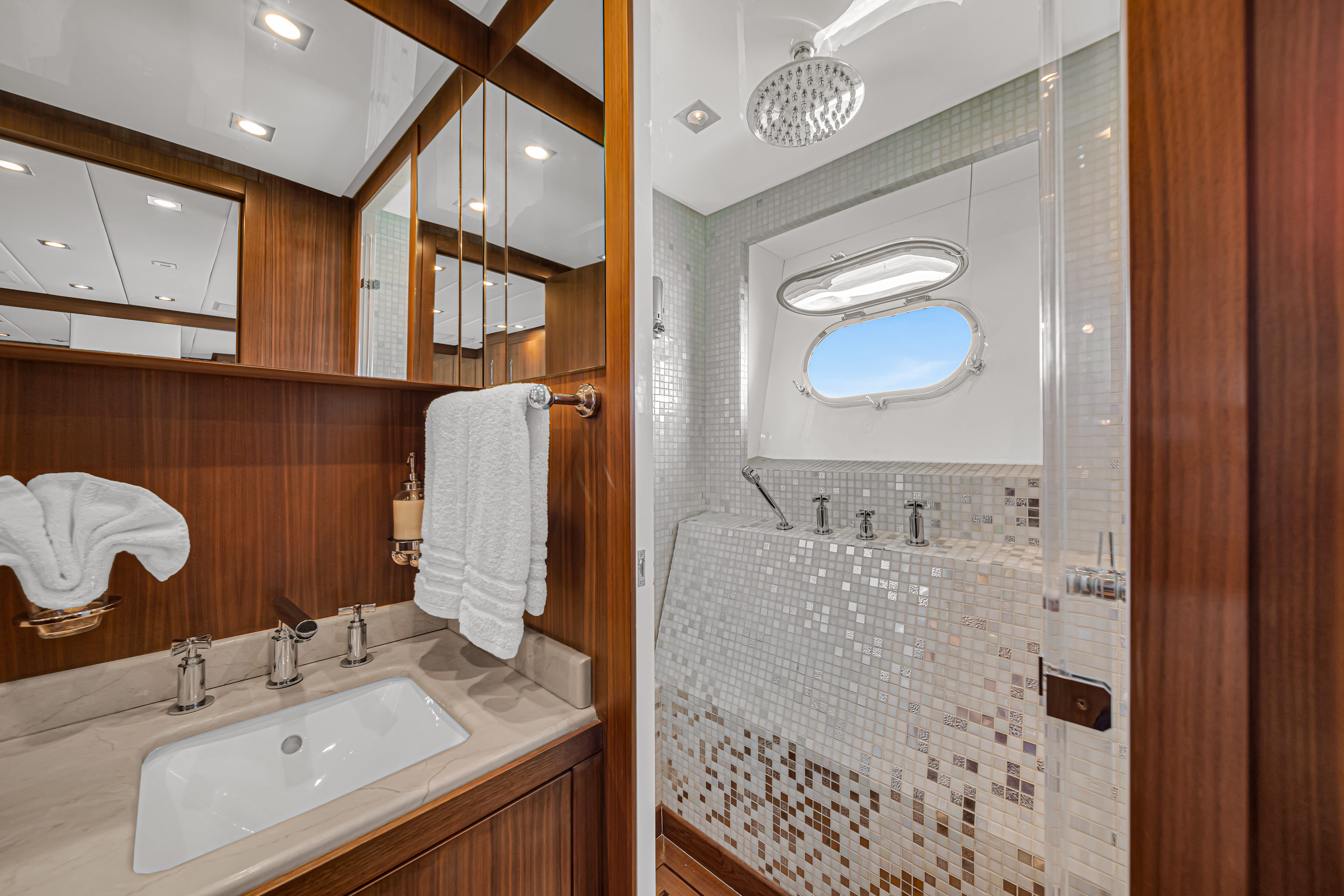 105ft Leopard (2022) yacht rental Miami - elegant interior salon for corporate events and private gatherings