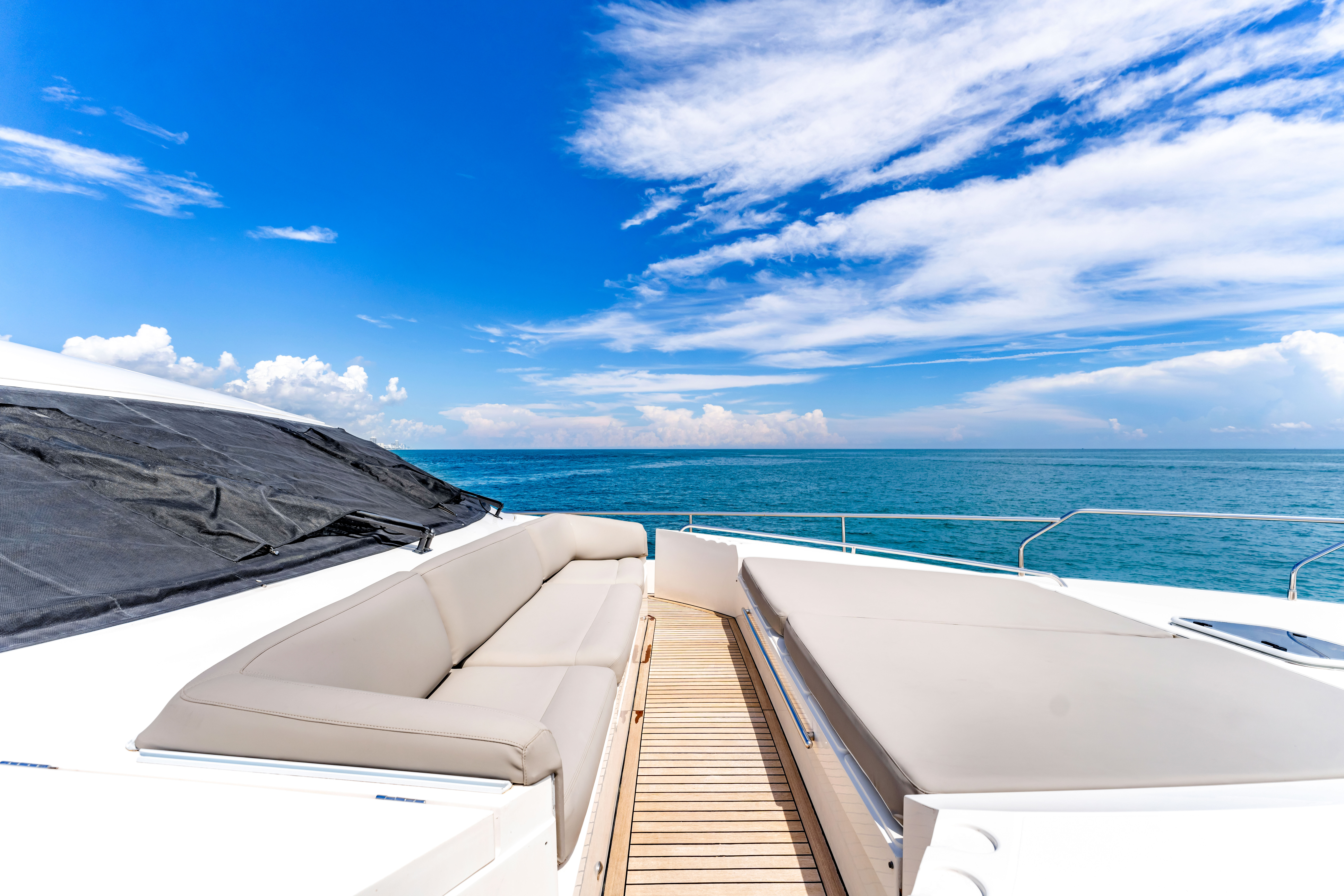 88ft Princess yacht rental Miami - navigation bridge and helm station