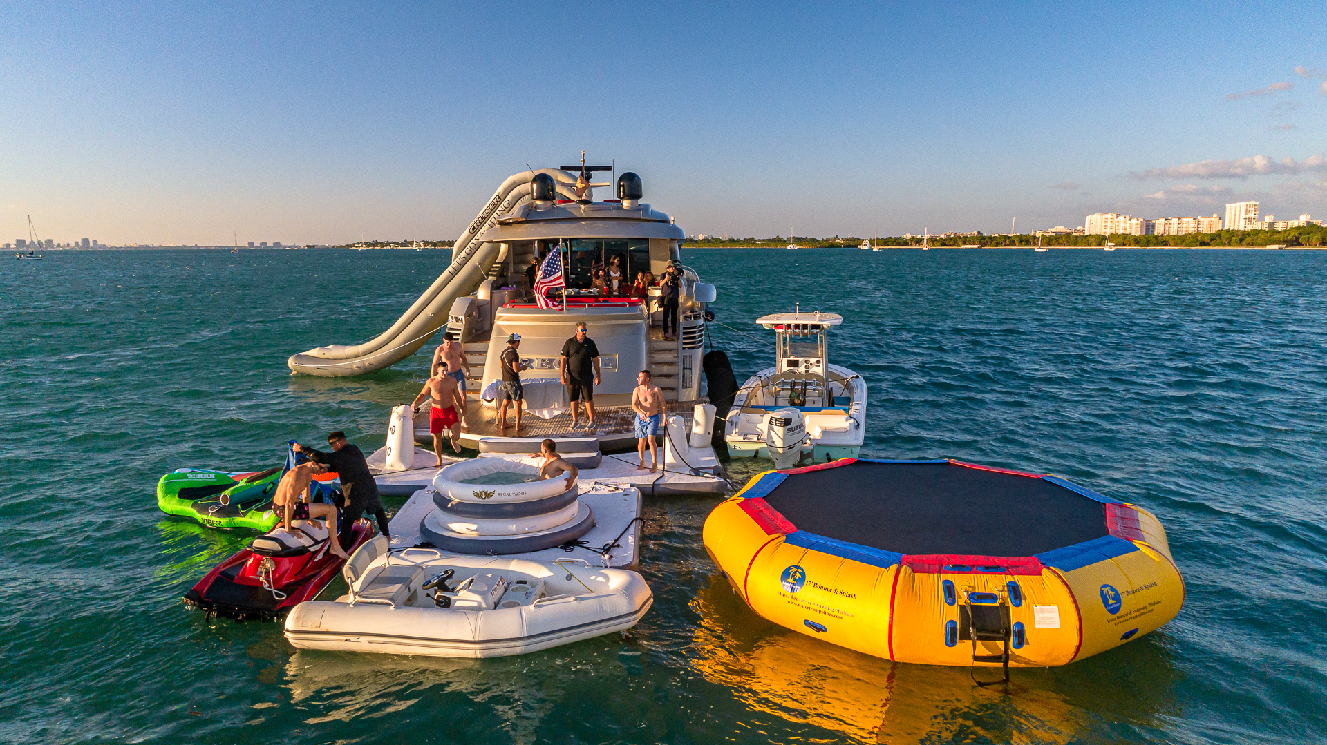 90ft Pershing yacht rental Miami - navigation bridge and helm station