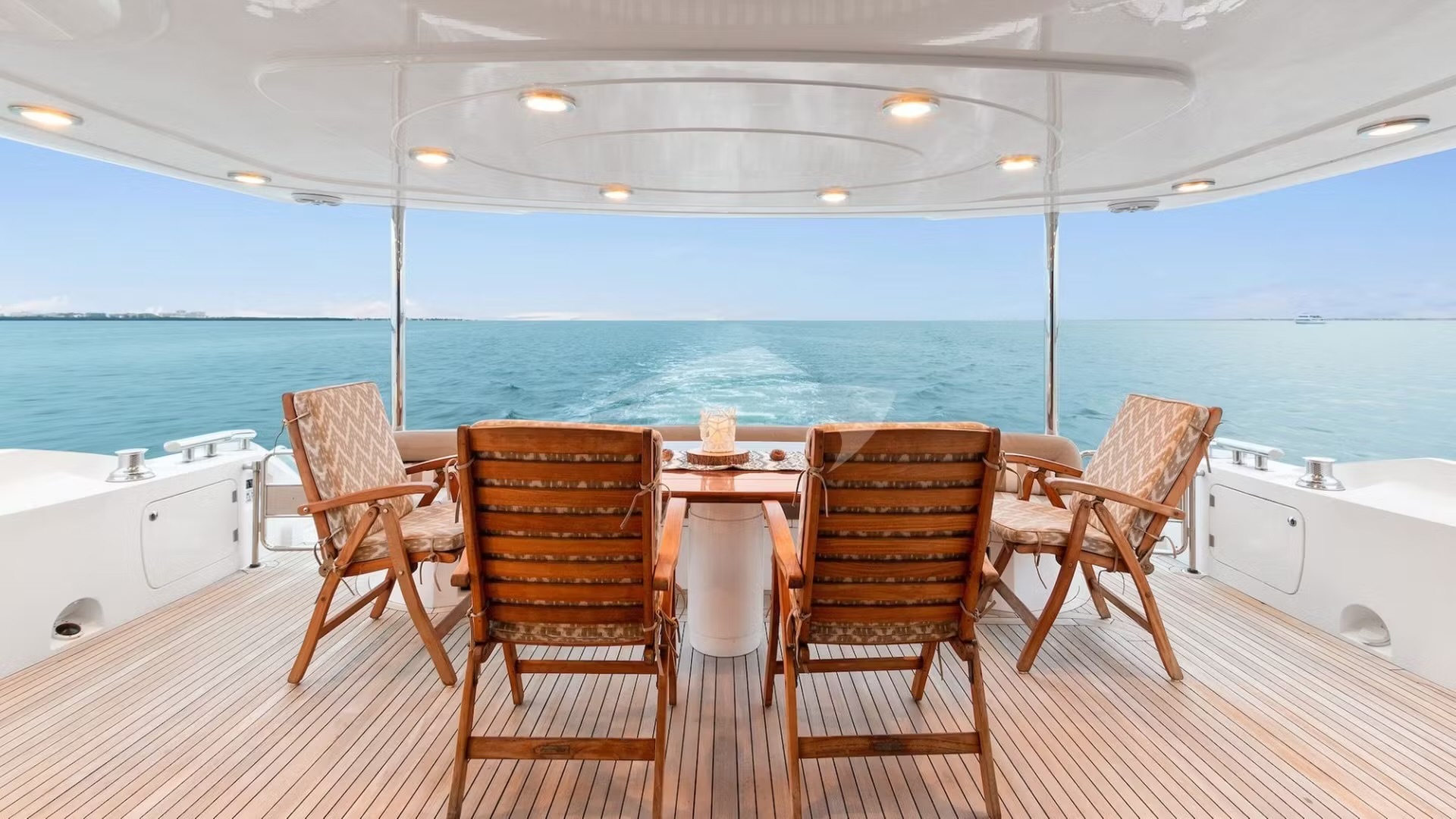 90ft Sunseeker A yacht rental Miami - stern swim platform with water access for snorkeling